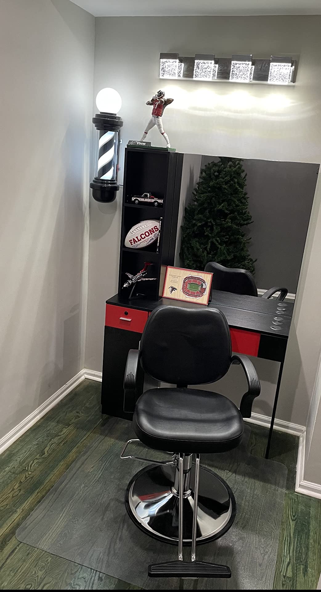 Artist hand Wall Mount Salon Station Styling Station Barber Beauty Spa Salon Equipment(Black) customer photo 2