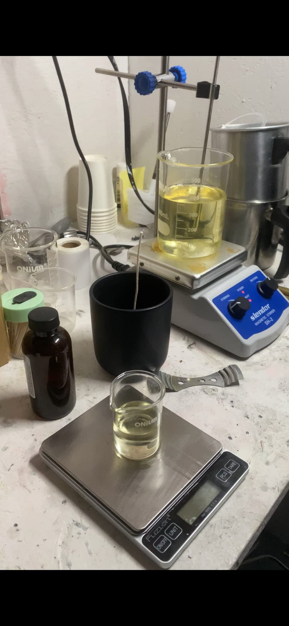 Slendor Magnetic Stirrer SH-2 Hot Plate Mixer Max 520℉ Lab Hotplate Stirrer 2000 RPM Stir Plate with Thermometer, Stir Bar and Support Stand customer photo 2