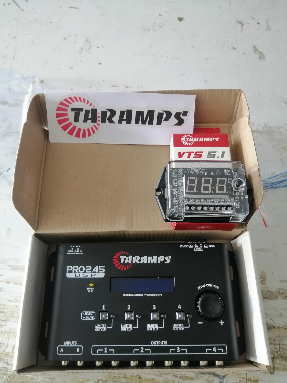 Taramp's Pro 2.4S DSP Crossover full Digital Signal Processor and Equalizer with sequencer 15-band Graphic Equalization 12 preset EQ 2-Channel in and 4-Channel Out customer photo 1