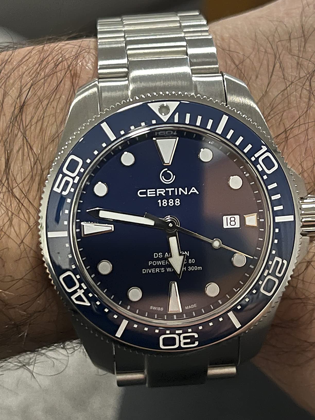 Certina Mens DS ACTION Diver 43mm, Stainless Steel, Swiss Automatic Diving Watch, C0326071104100 customer photo 2