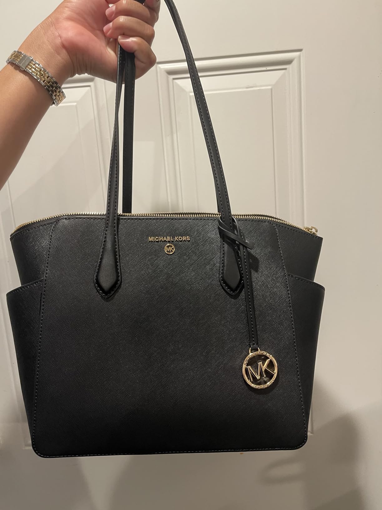 Michael Kors womens Marilyn Medium Top Zip Tote customer photo 2