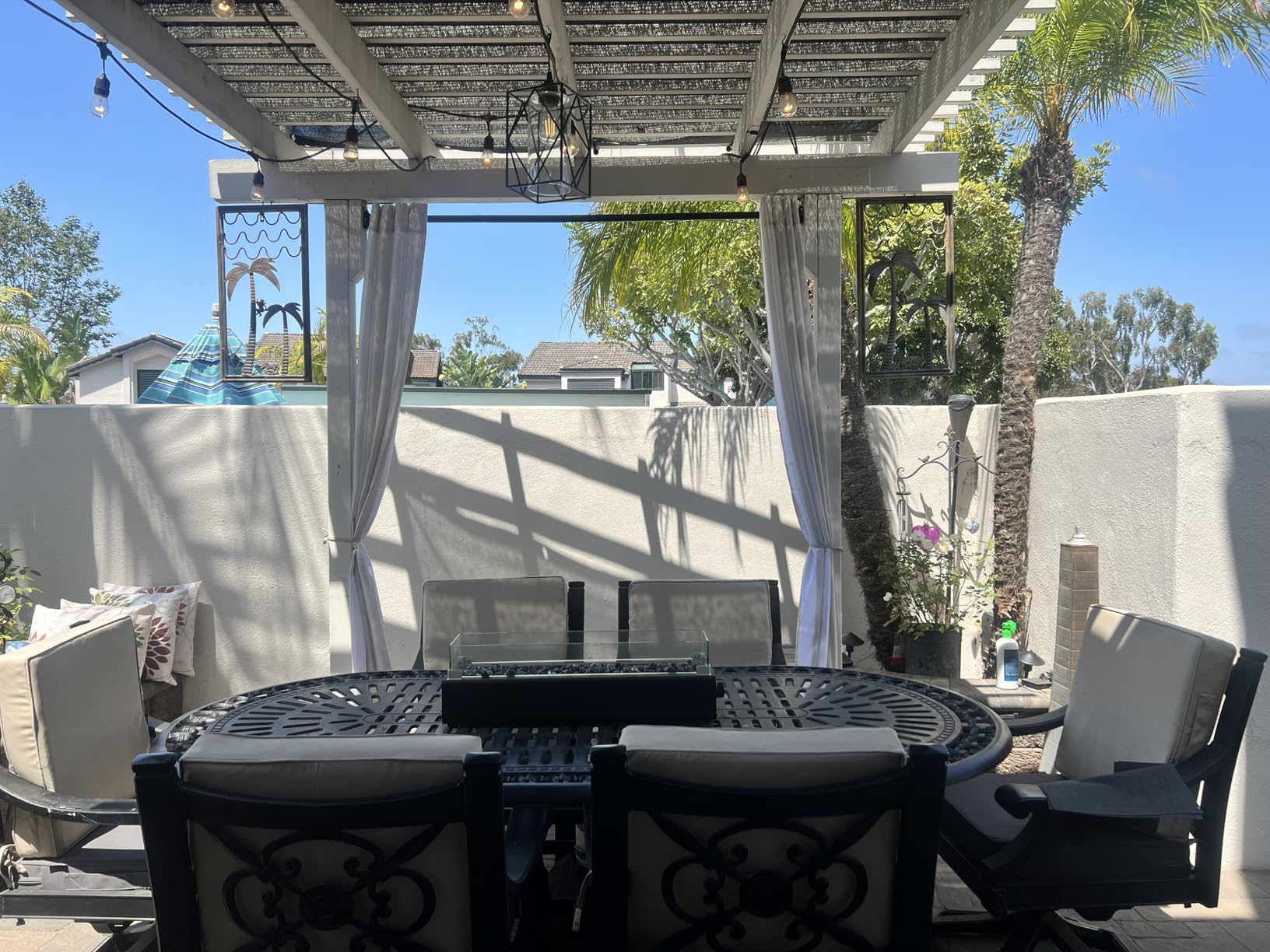 Sun Zero Valencia 2-Pack Cabana Stripe Indoor/Outdoor UV Protectant Energy Efficient Grommet Curtain Panel Pair customer photo 1