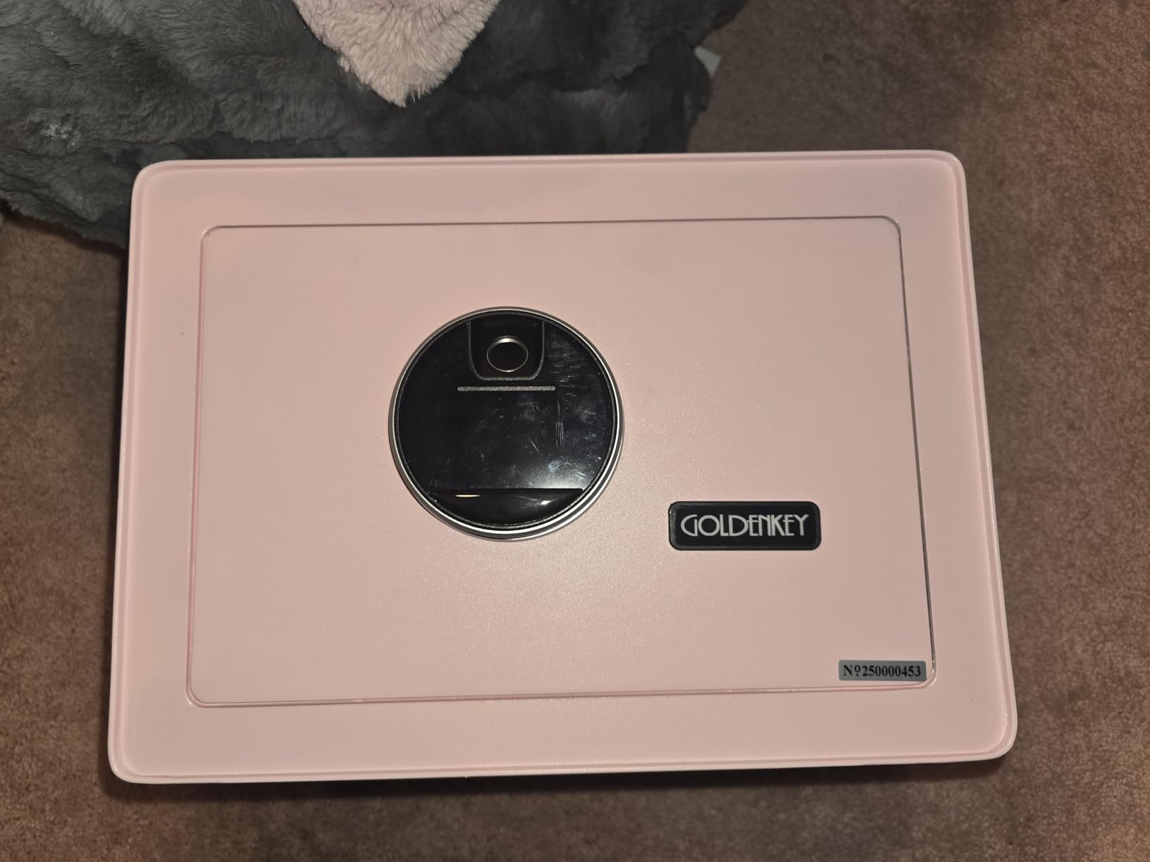 Goldenkey Luxury Jewelry Safe with Fingerprint&Keypad Lock, Document Safe Box with Soft Velvet Lining, Removable Shelf, High Security for Home Office, Hotel, 1.2 Cu.Ft. customer photo 1