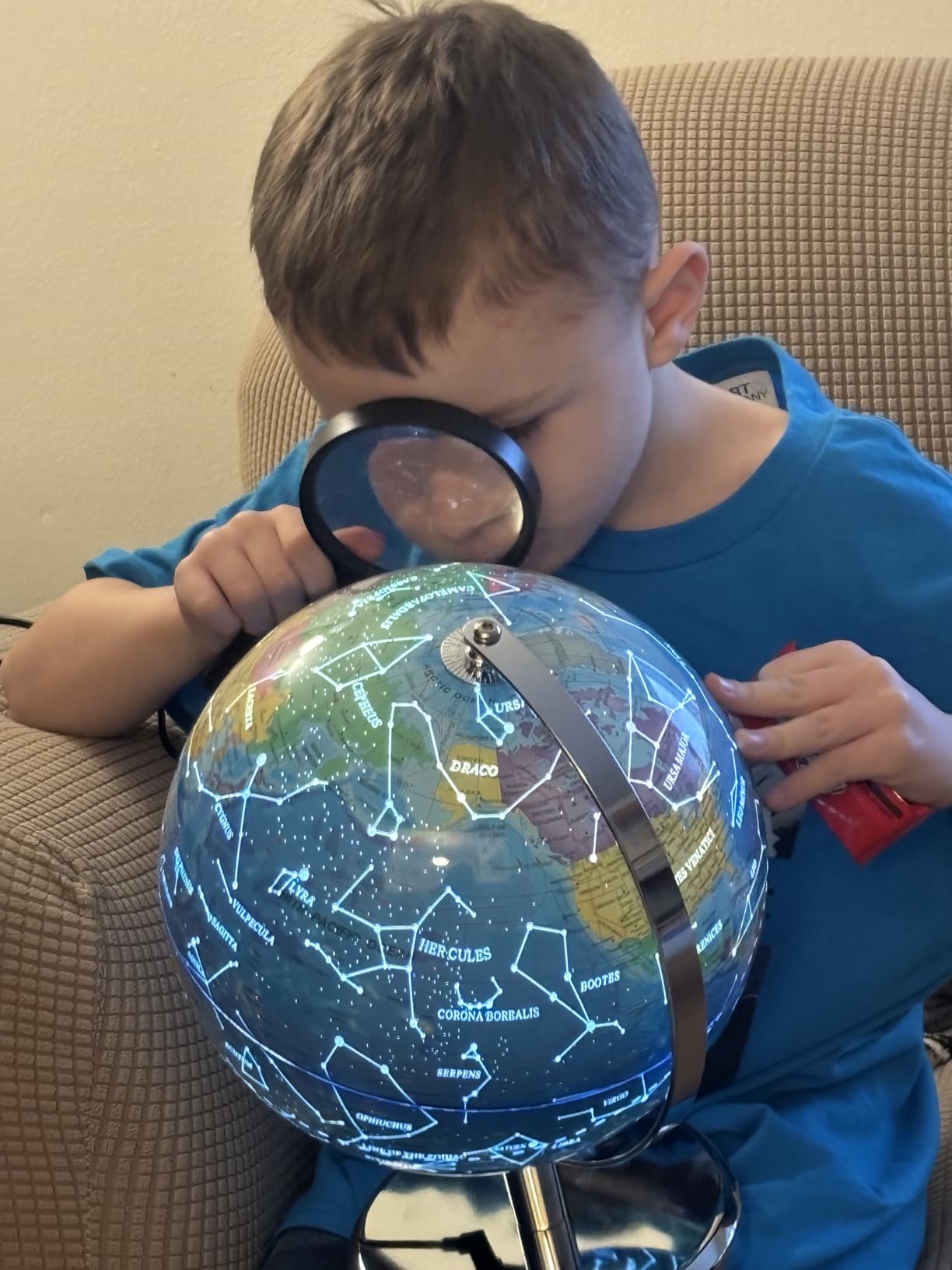 Illuminated World Globe with Stand, 9