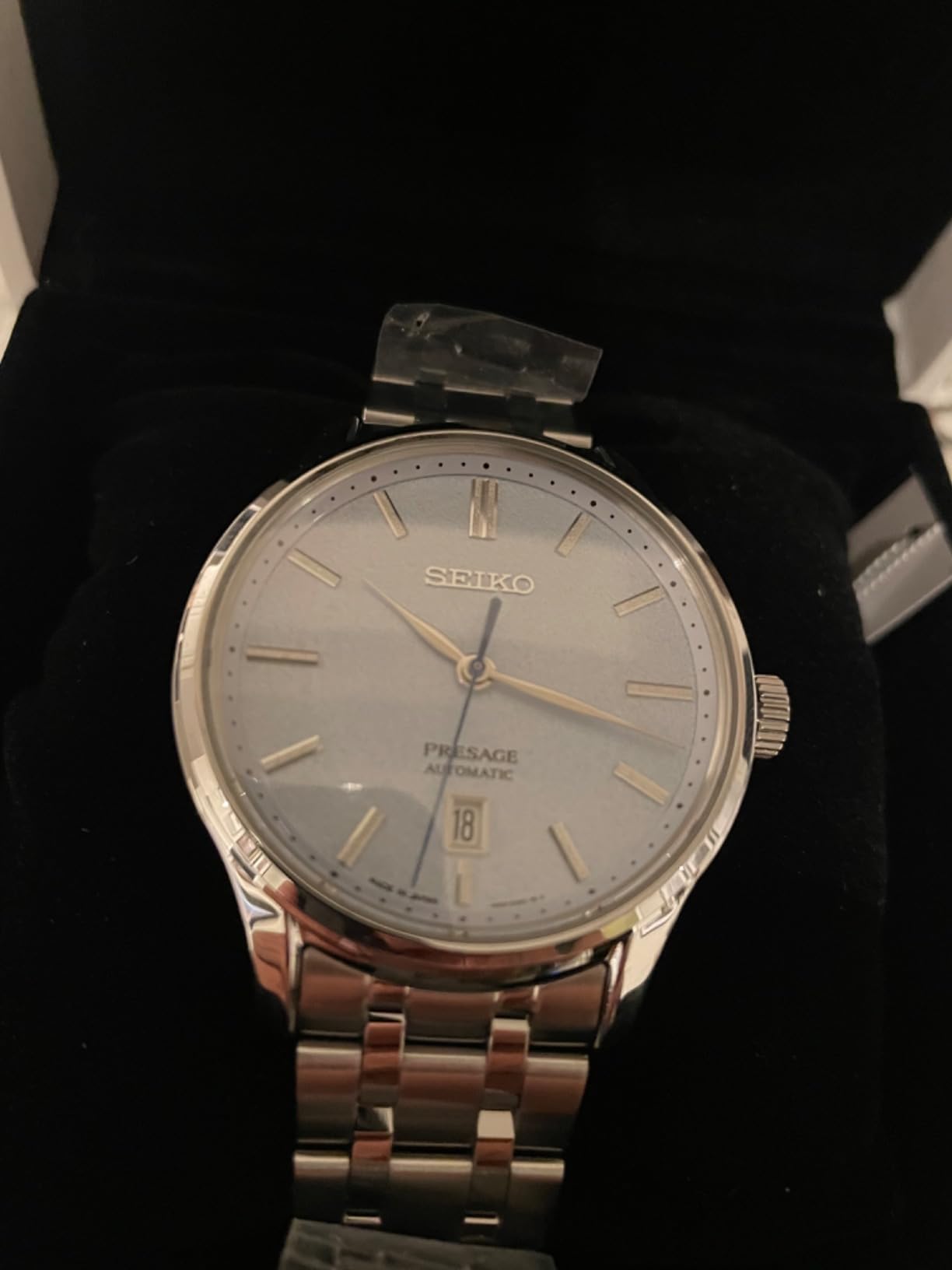 SEIKO SRP53- Presage Collection - Patterned Stone Blue Dial - Stainless Steel Wrist Band, Sapphire Crystal Display - Water-Resistant 30M customer photo 2