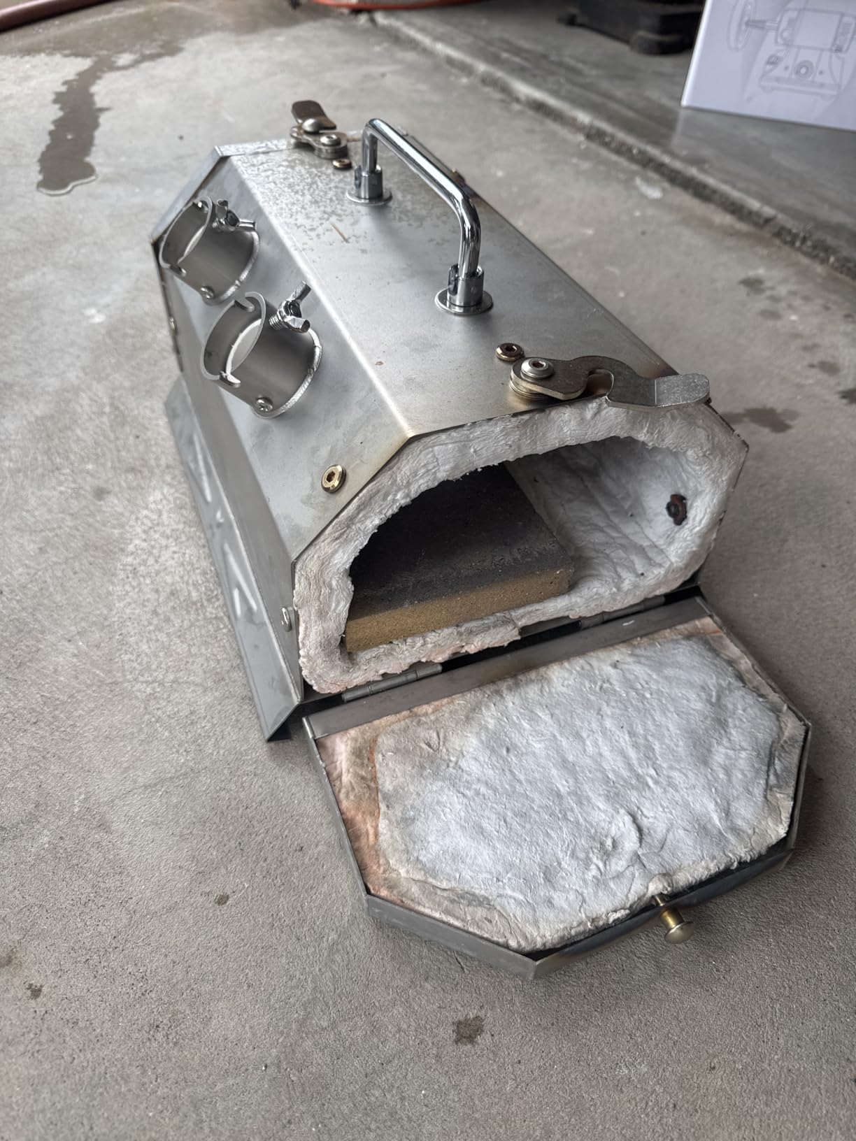 1 Burner Gas Propane Forge 2600°F Double Door Mini Portable Equipment, Knife Making (Stainless Steel) Blacksmithing Farrier Tool, Blacksmith Forge Kit customer photo 1