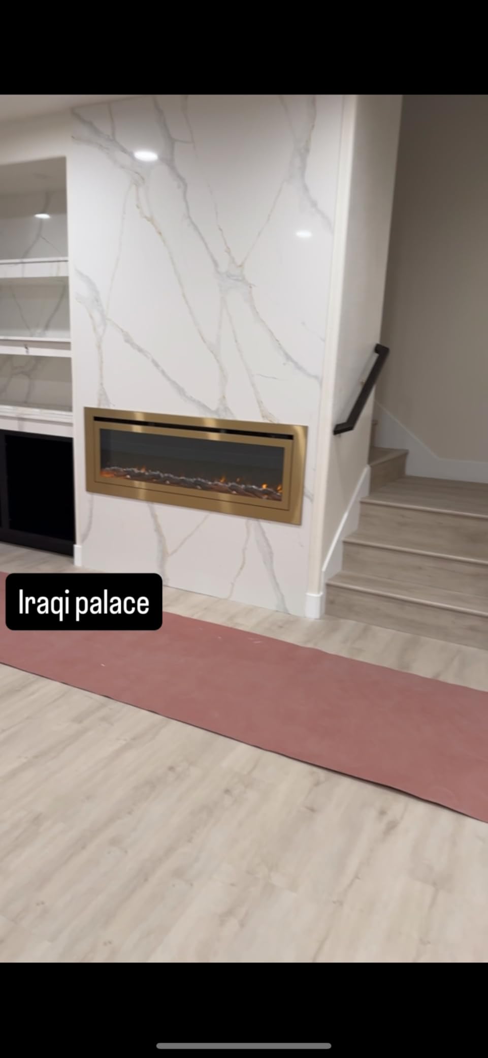 Touchstone Sideline Deluxe -Gold Smart Electric Fireplace- 50