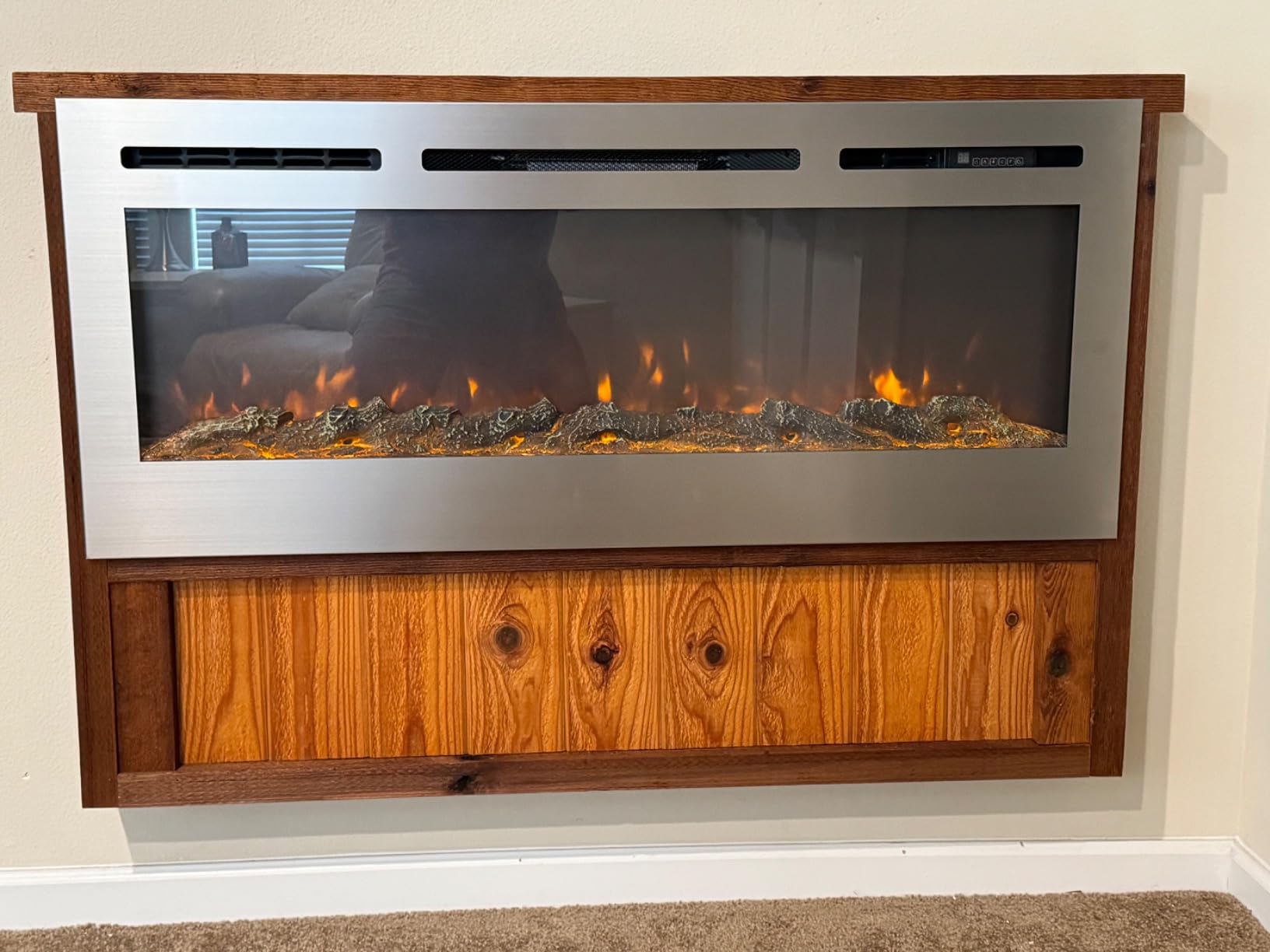 Touchstone Sideline Deluxe -Gold Smart Electric Fireplace- 50