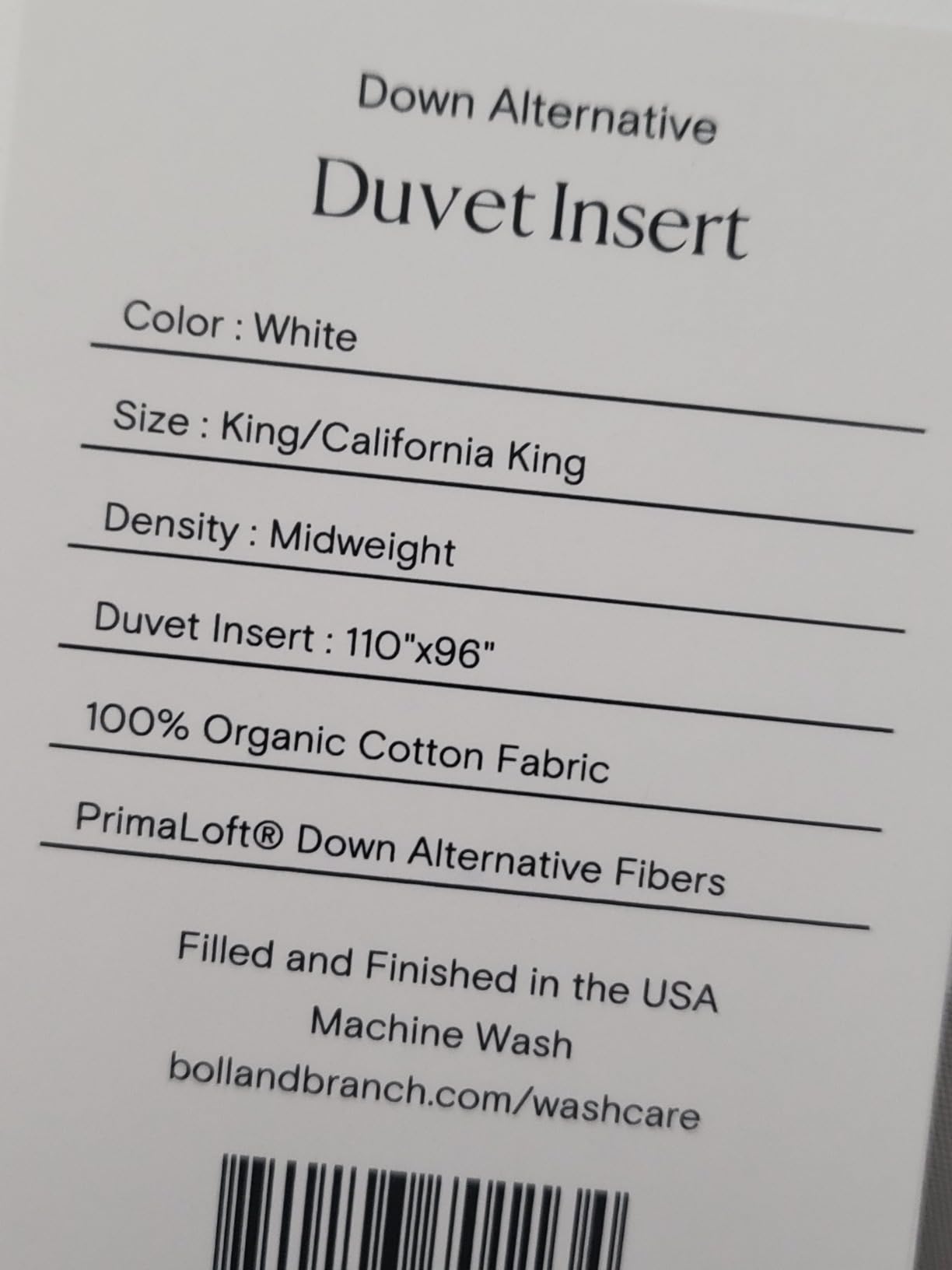 Down Alternative Duvet Insert - Full/Queen, Midweight - Luxury Shell - Hypoallergenic Primaloft Luxury Down Alternative Fill customer photo 2
