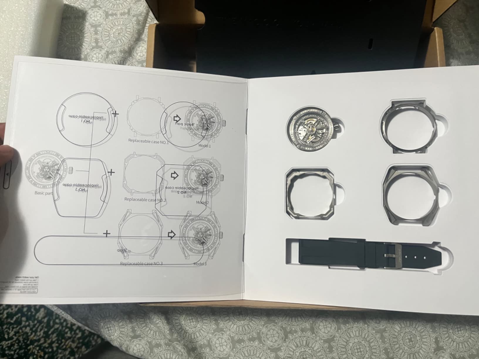 CIGA Design Automatic/Manual Mechanical Watch Magician Series Stainless Steel/Titanium Detachable Case Sapphire Crystal Fluororubber Strap Watches for Men and Women with 3 Shapes Case customer photo 1