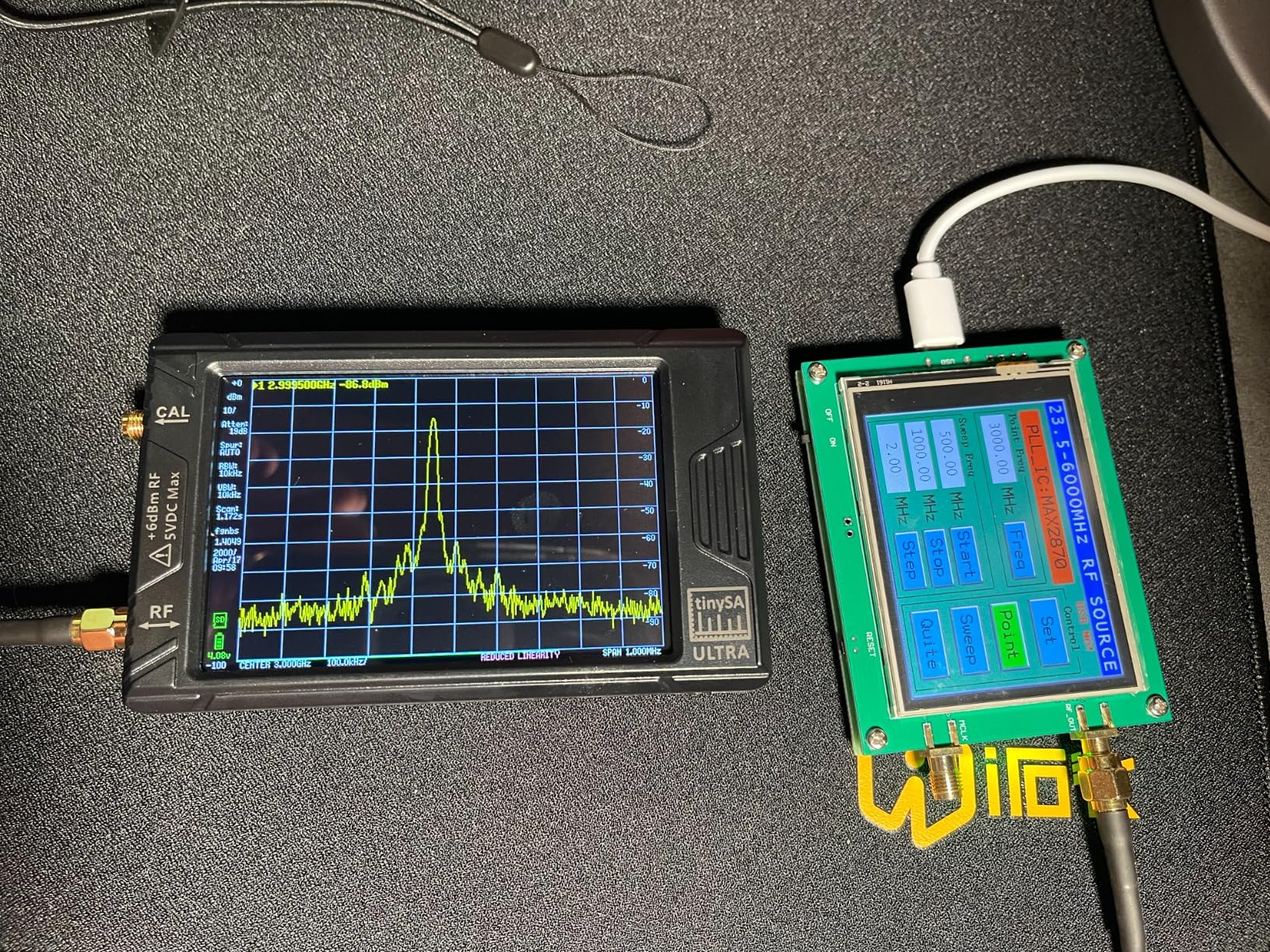 AURSINC TinySA Ultra+ ZS406 Spectrum Analyzer, 4.0 Inch 100kHz-5.4GHz Handheld Frequency Analyzer with 32Gb Card, HW V0.4.6, 2-in-1 Signal Generator MF/HF/VHF UHF Input, 2025 Upgraded customer photo 1