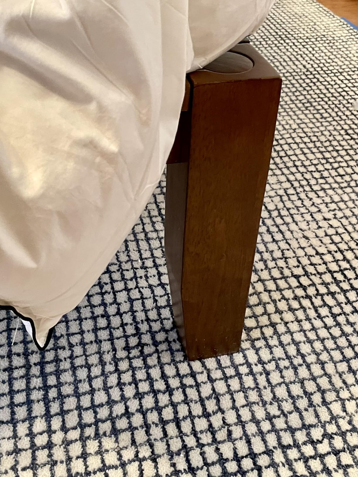 Hand-Tufted 100% Wool Pile Area Rug - Geometric Textured Grid Check Pattern - Thick and Durable Floor Carpet for Bedroom, Living Room, Kids Room, and Dining Area customer photo 2