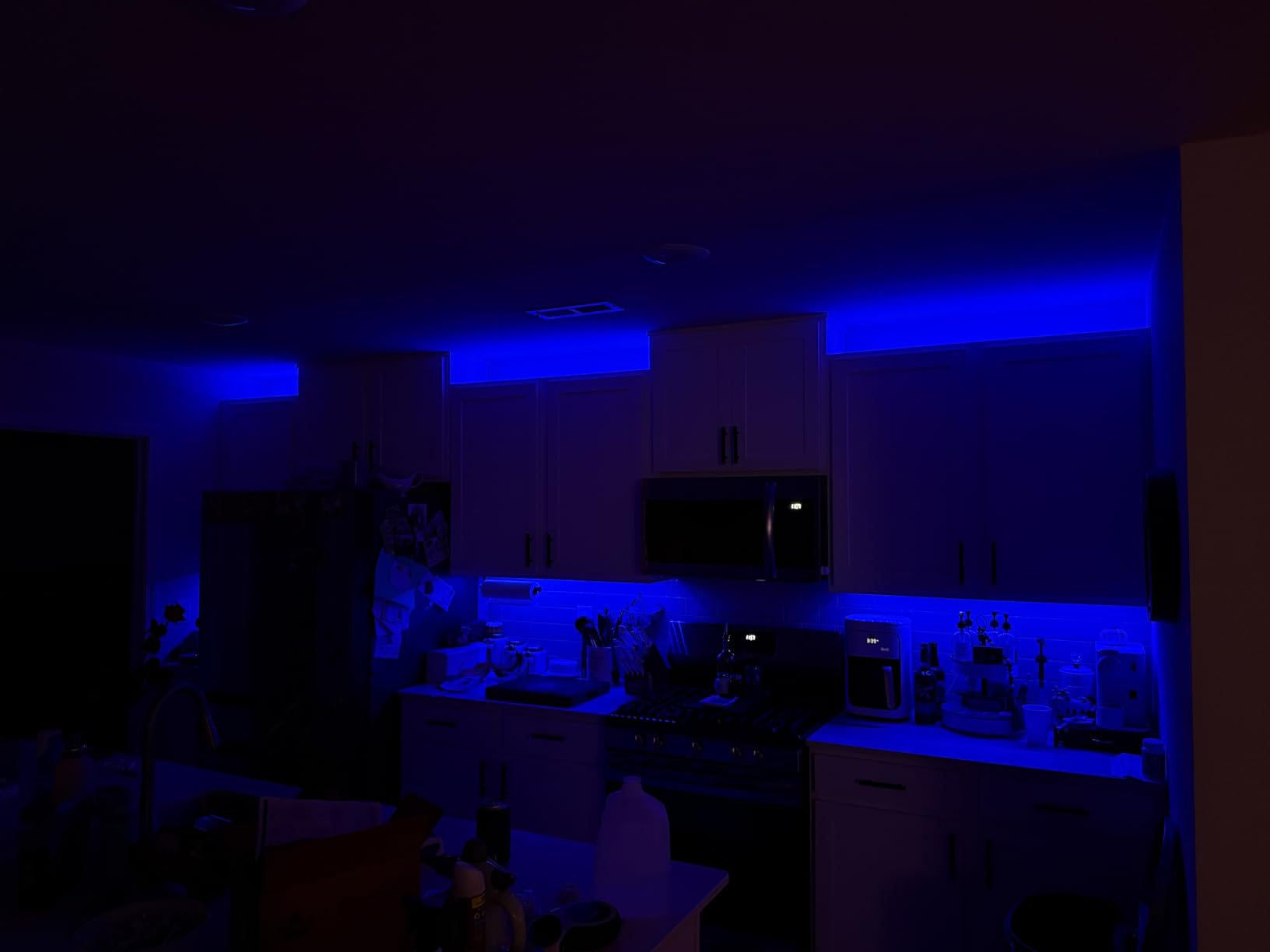 maylit 8 PCS 3.3FT Smart RGB Under Cabinet Lights Kit, Work with Alexa and Google Assistant, App and Remote Control, Music Sync Color Changing, Timer, Dimmable customer photo 1