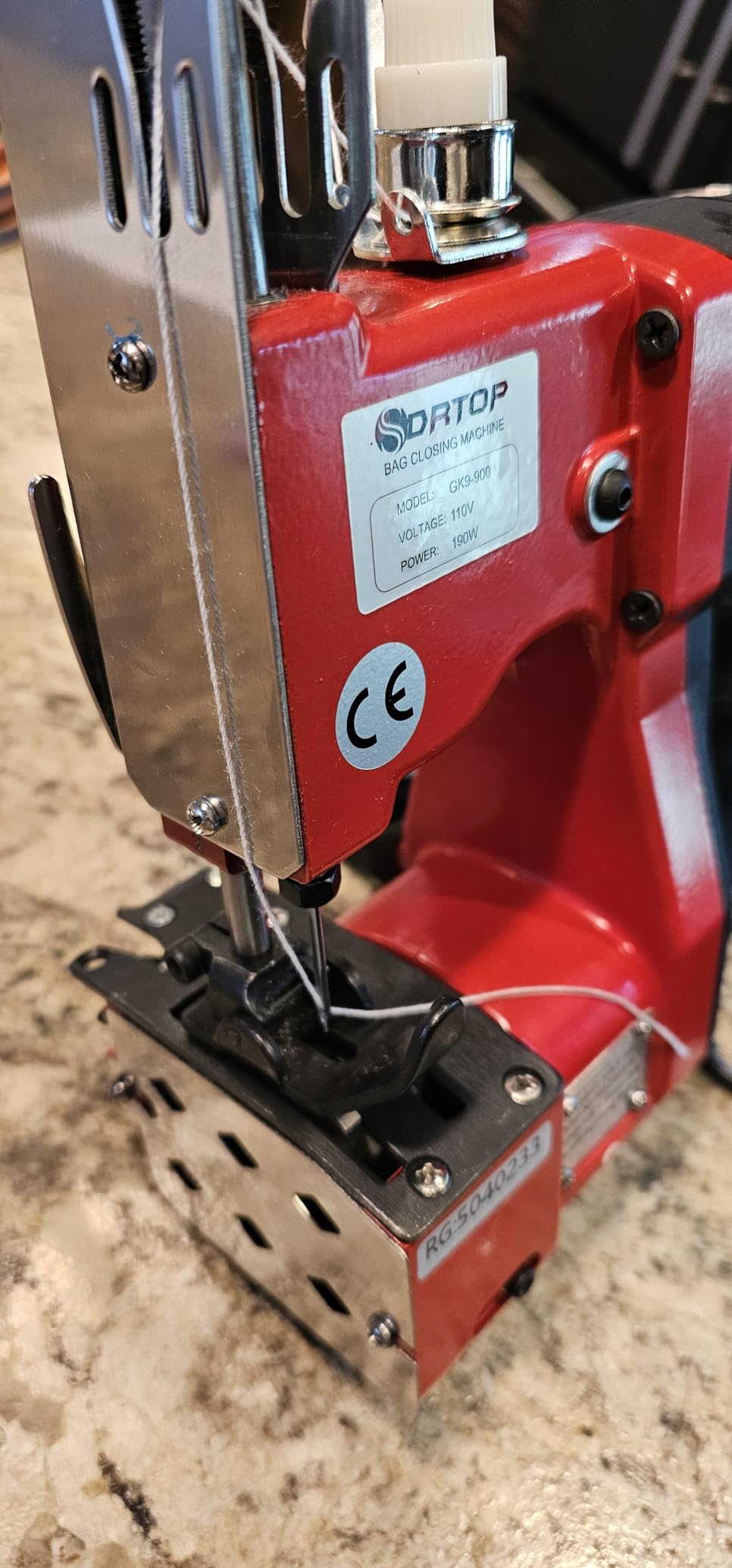 Electric Bag Sewing Machine - Ind. Handheld Bag Closer & Closing Stitcher GK9-900 for Woven Rice & Leather Bags customer photo 1