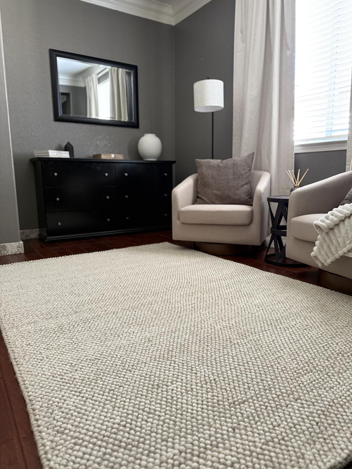 SAFAVIEH Natura Collection Area Rug - 9' x 12', Beige & Ivory, Handmade Wool Blend, Textured Design, Ideal for Living Room, Bedroom, Dining Space (NAT425B) customer photo 1