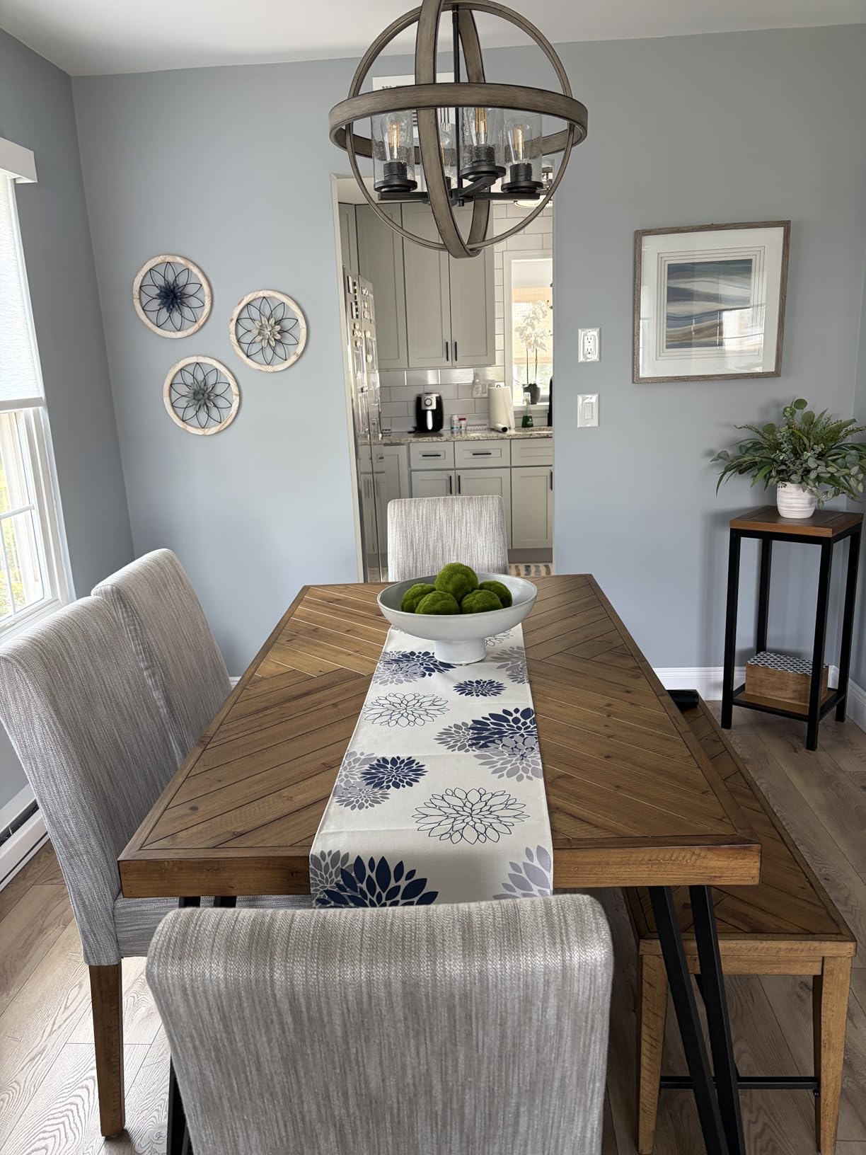 Paquesta 3 Piece Round Farmhouse Wall Decor with 6 Piece Interchangeable Flowers 12'' Medallion Wood & Metal Rustic Wall Art for Living Room Bedroom Kitchen Bathroom Dining Room Home Decorations customer photo 1