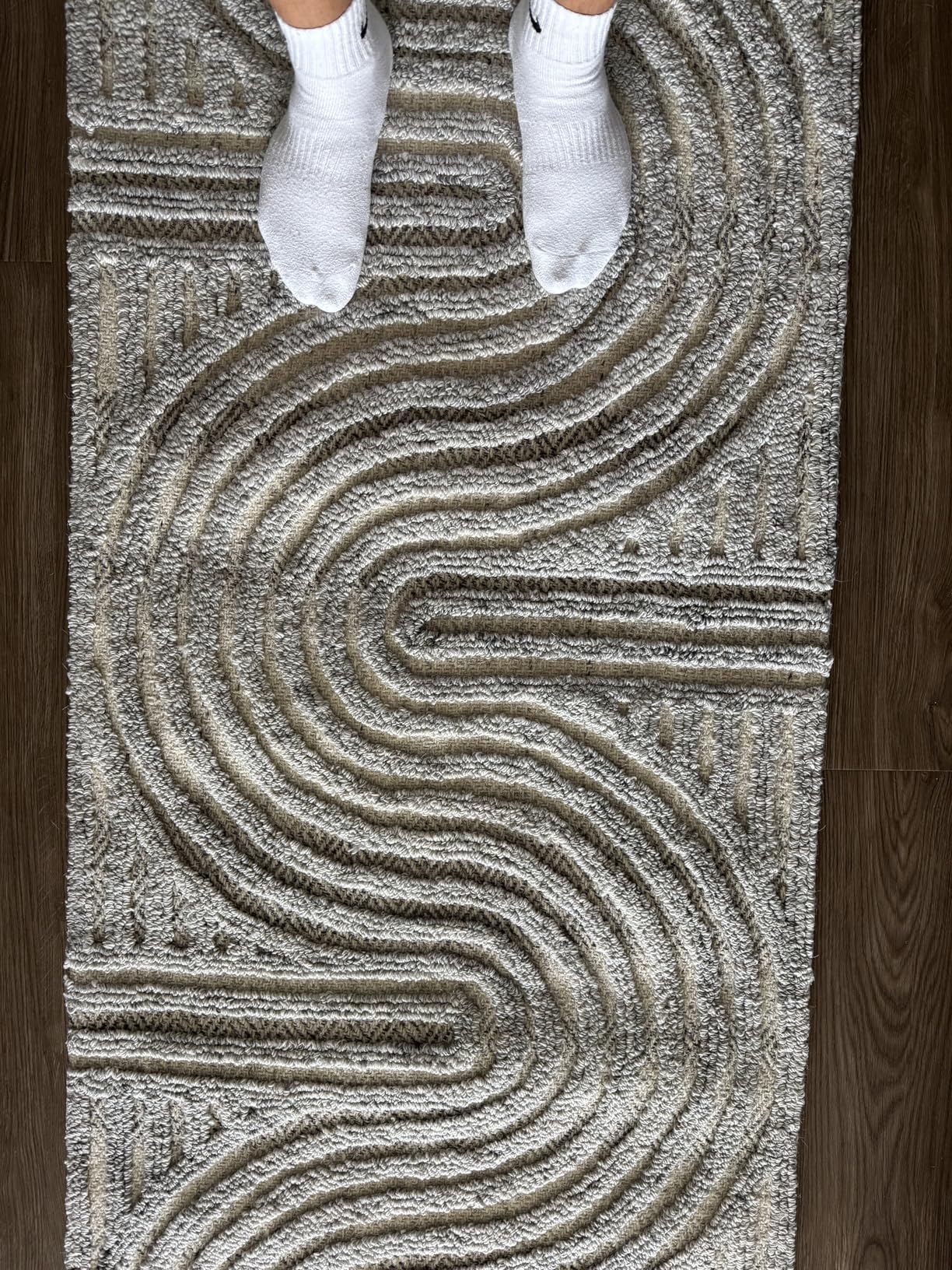 SAFAVIEH South Hampton Collection Area Rug - 9' x 12', Grey, Handmade Mid-Century Modern Abstract (SHA301F) customer photo 1