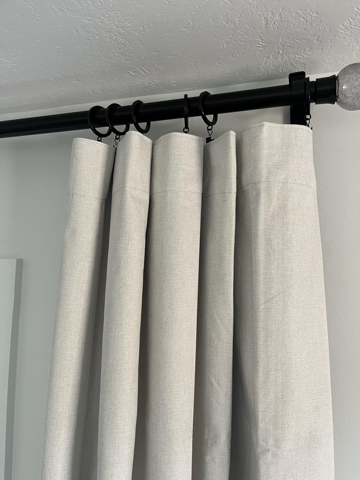 100% Blackout Shield Linen Blackout Curtains for Bedroom 84 Inches Long, Back Tab/Rod Pocket Living Room Drapes, Thermal Insulated Blackout Curtains 2 Panels Set, 50