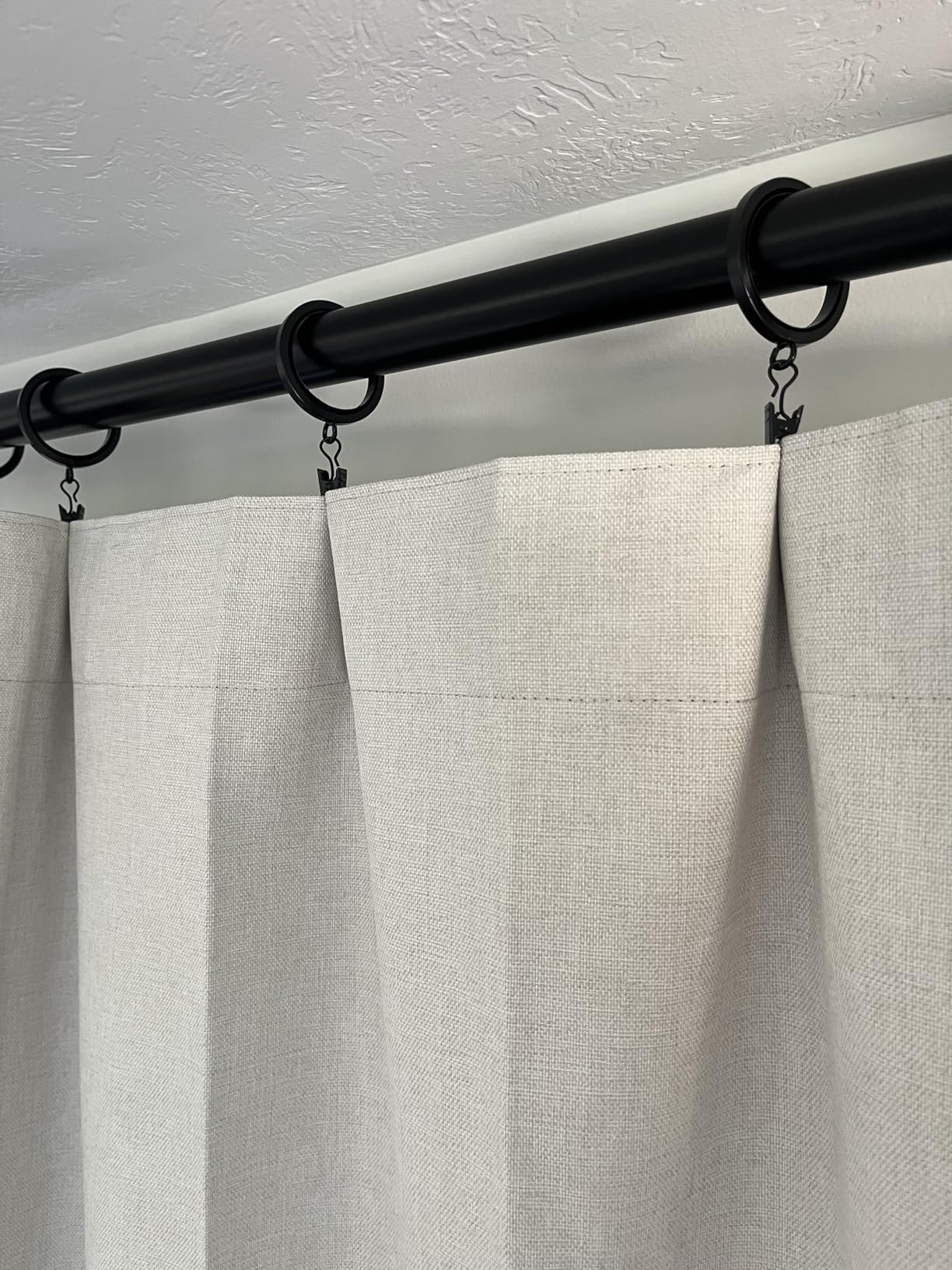 100% Blackout Shield Linen Blackout Curtains for Bedroom 108 Inches Long, Back Tab/Rod Pocket Living Room Drapes, Thermal Insulated Blackout Curtains 2 Panels Set, 50