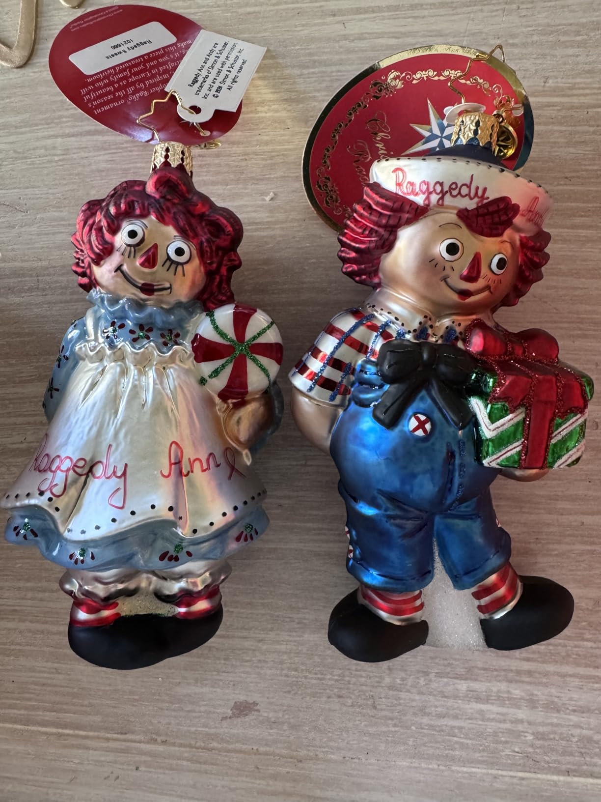 Christopher Radko Hand-Crafted European Glass Christmas Tree Decorative Ornament, Raggedy Presents customer photo 1