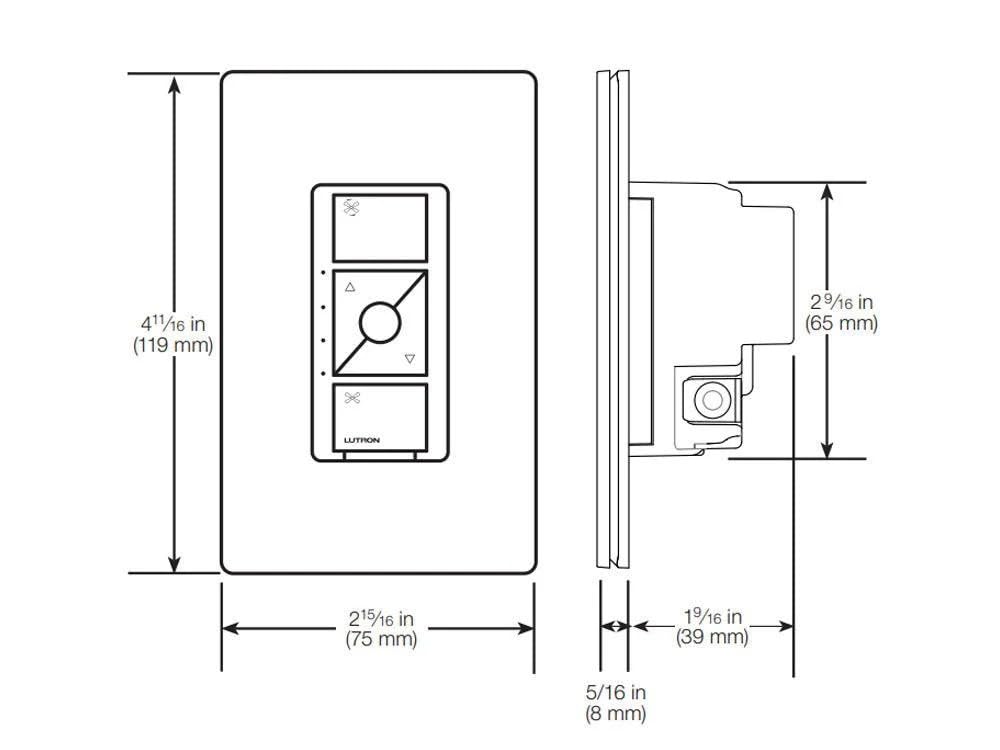 Lutron Diva Smart Dimmer Switch Kit for Caseta Lighting w/ Hub, Pico Remote & Pedestal, Smart Dimmer Works with Apple Home, Ring, Google Home, 3 Way, DVRF-BDG-1DP-A customer photo 2