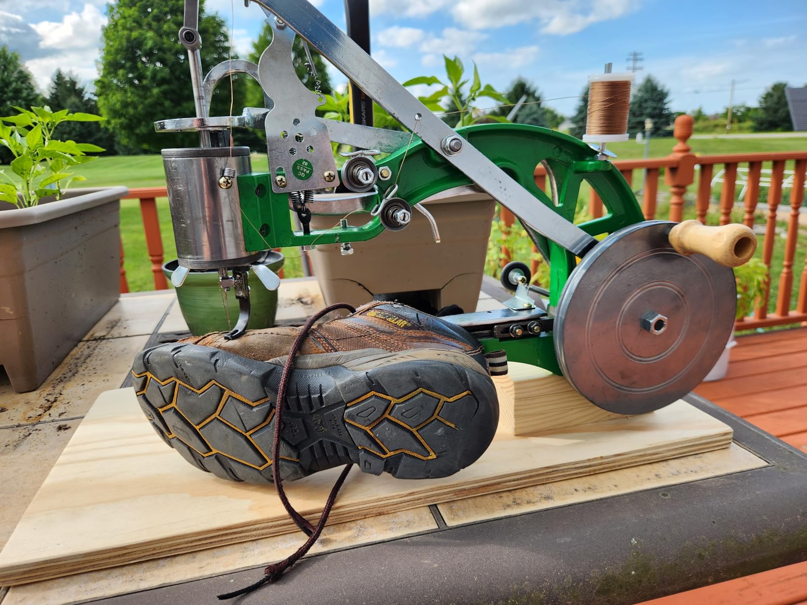 Leather Sewing Machine Cobbler Stitching Machine Shoe Repair Machine with Dual Cotton Nylon Line for Sewing Upsolery, Bags, Tents, Clothes, Belt and Coats customer photo 2