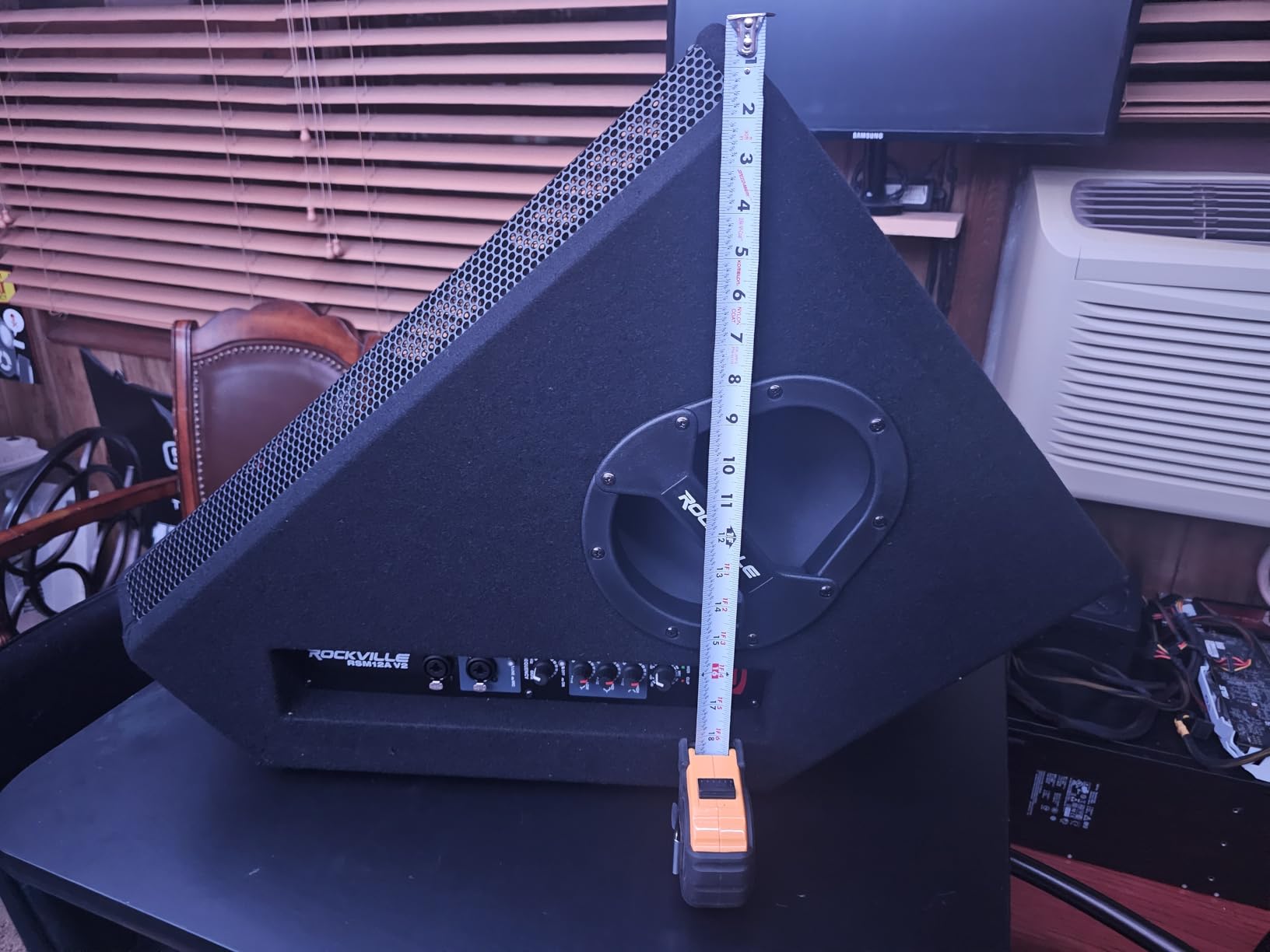 Rockville RSM12A V2 1000W 2-Way Powered Stage Monitor Speaker, 12