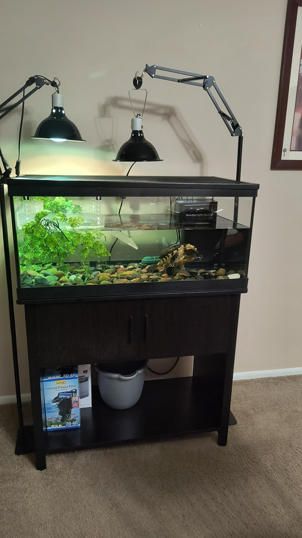 55-75 Gallon Fish Tank Stand，Aquarium Stand with Cabinet Storage and Heavy Duty Metal Frame,52