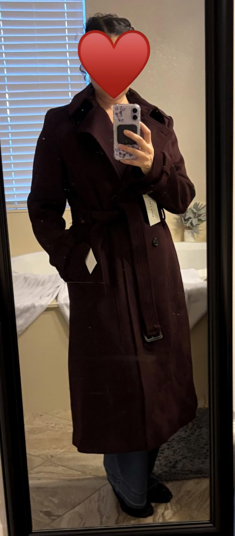 Cole Haan Women's Signature Slick Wool Blend Trench Coat customer photo 1