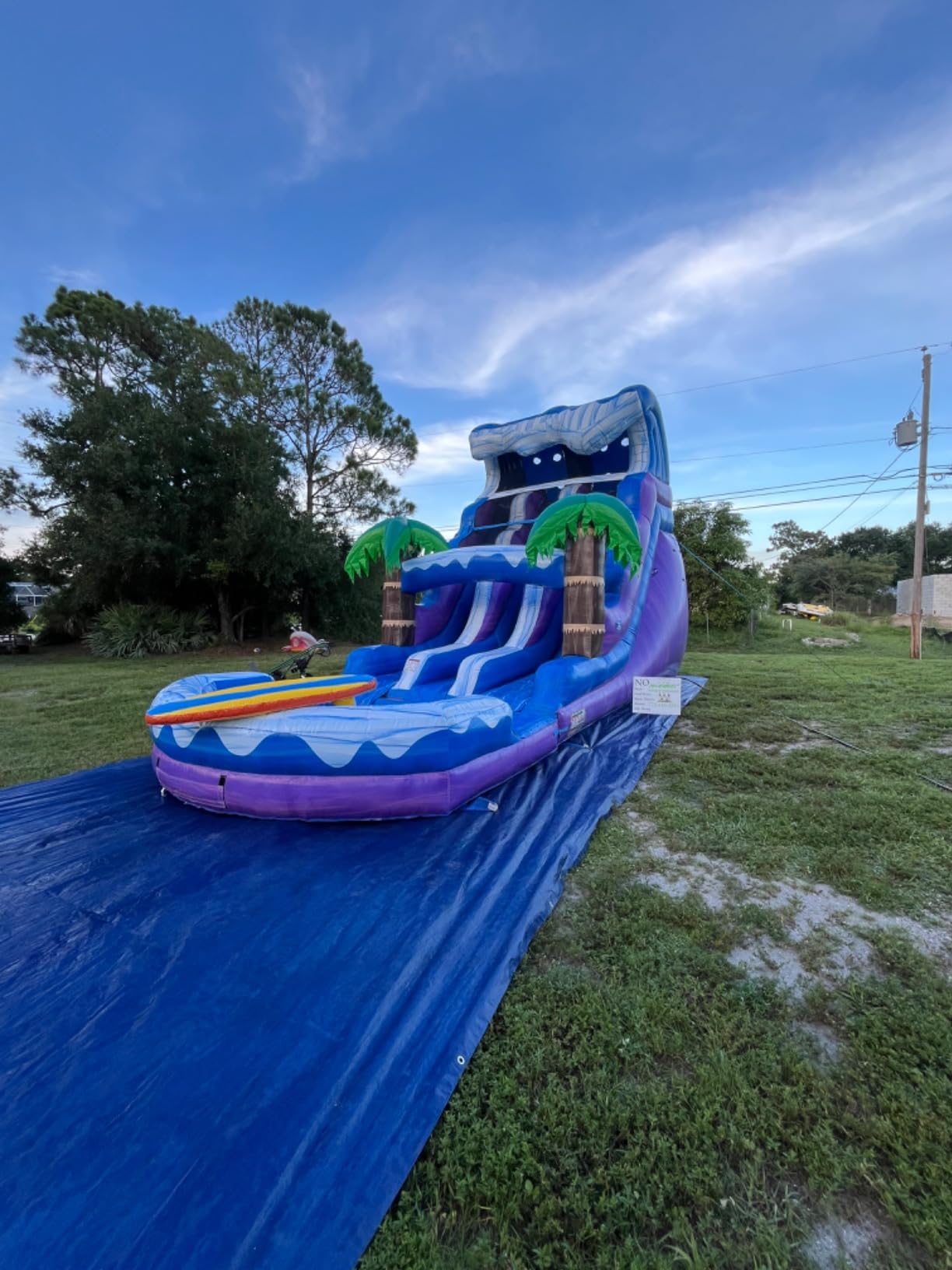 XJUMP 17ft Surf Beach Inflatable Water Slide with Pool-10' x 27' Dual Lane, 15oz Commercial Grade PVC Vinyl, Reinforced Strength Wet/Dry Jumper, Front-Load Entry for Easy Supervision, Includes Blower customer photo 2