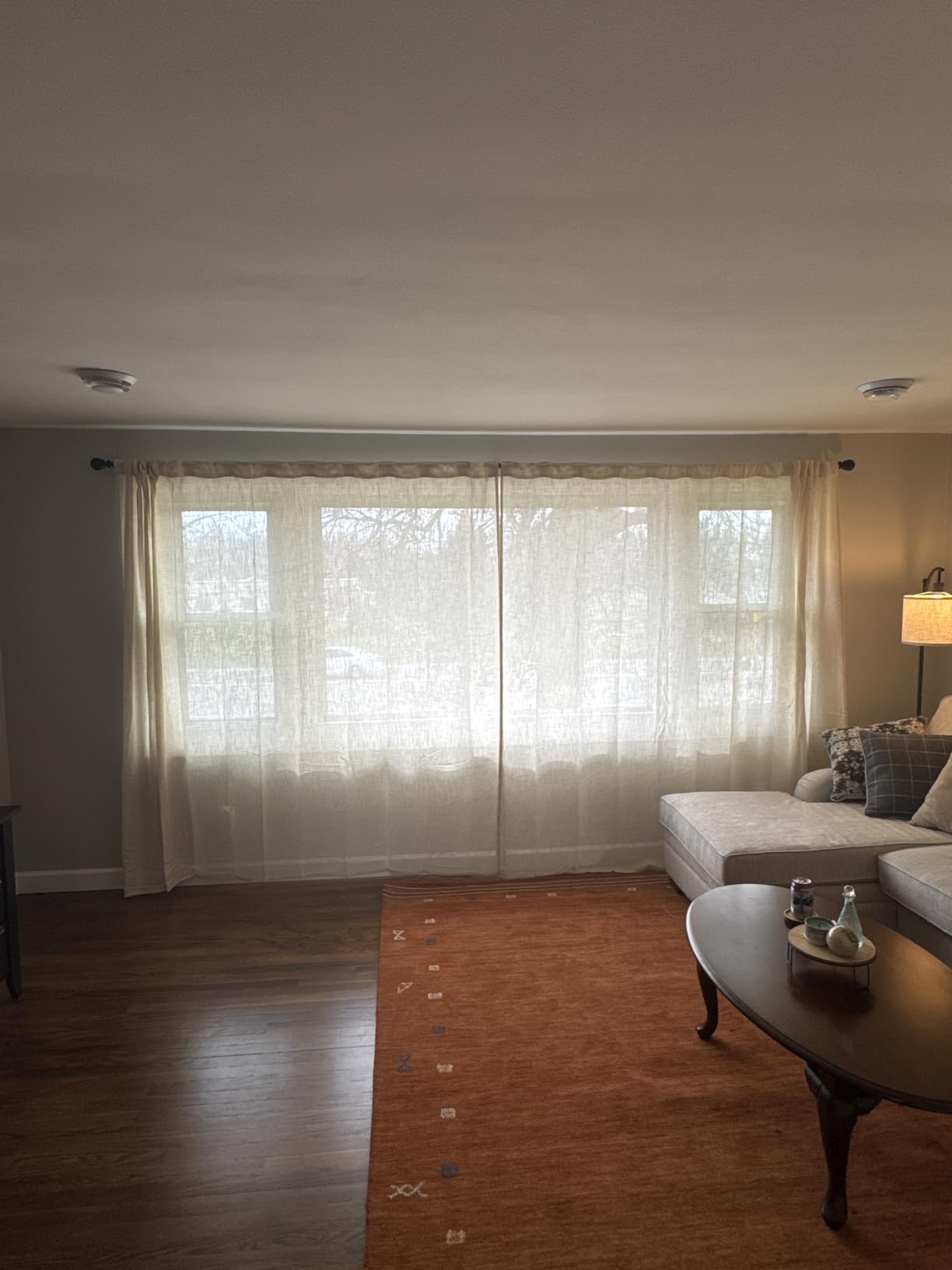 Joydeco Linen Curtains 96 inch Length 2 Panel Set, Light Filtering Curtain for Living Room Bedroom, 52 inch Wide Drapes with Rod Pocket Back Tab (96