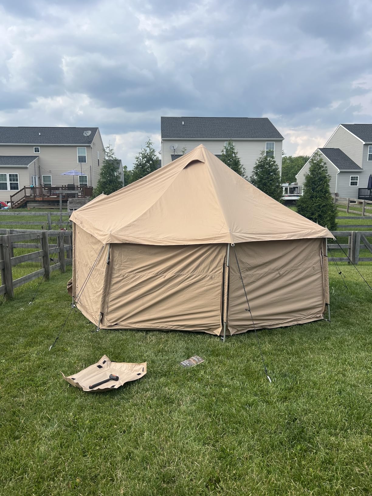 Altimus Canvas Tent with Stove Jack, Waterproof, 4 Season Luxury Camping and Glamping Tent Outdoor customer photo 2