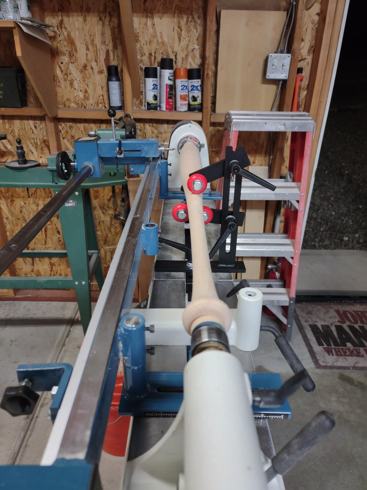 Wood Lathe Steady Rest, JAZORR L Shape Woodworking Steady Rest, Lathe Tool Rest with Three Metal Fixing Wheels customer photo 1