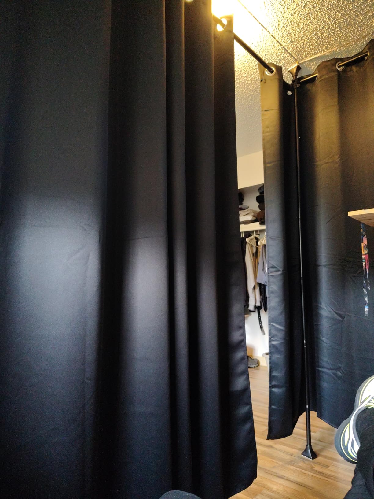 RYB HOME Extra Long Curtains Light Block Soundproof Privacy Blinds for Home Theater Office Backdrop Dining Living Room Patio Door Large Window Ceiling to Floor Drapes, W 8.3 x T 12 ft, Black customer photo 1