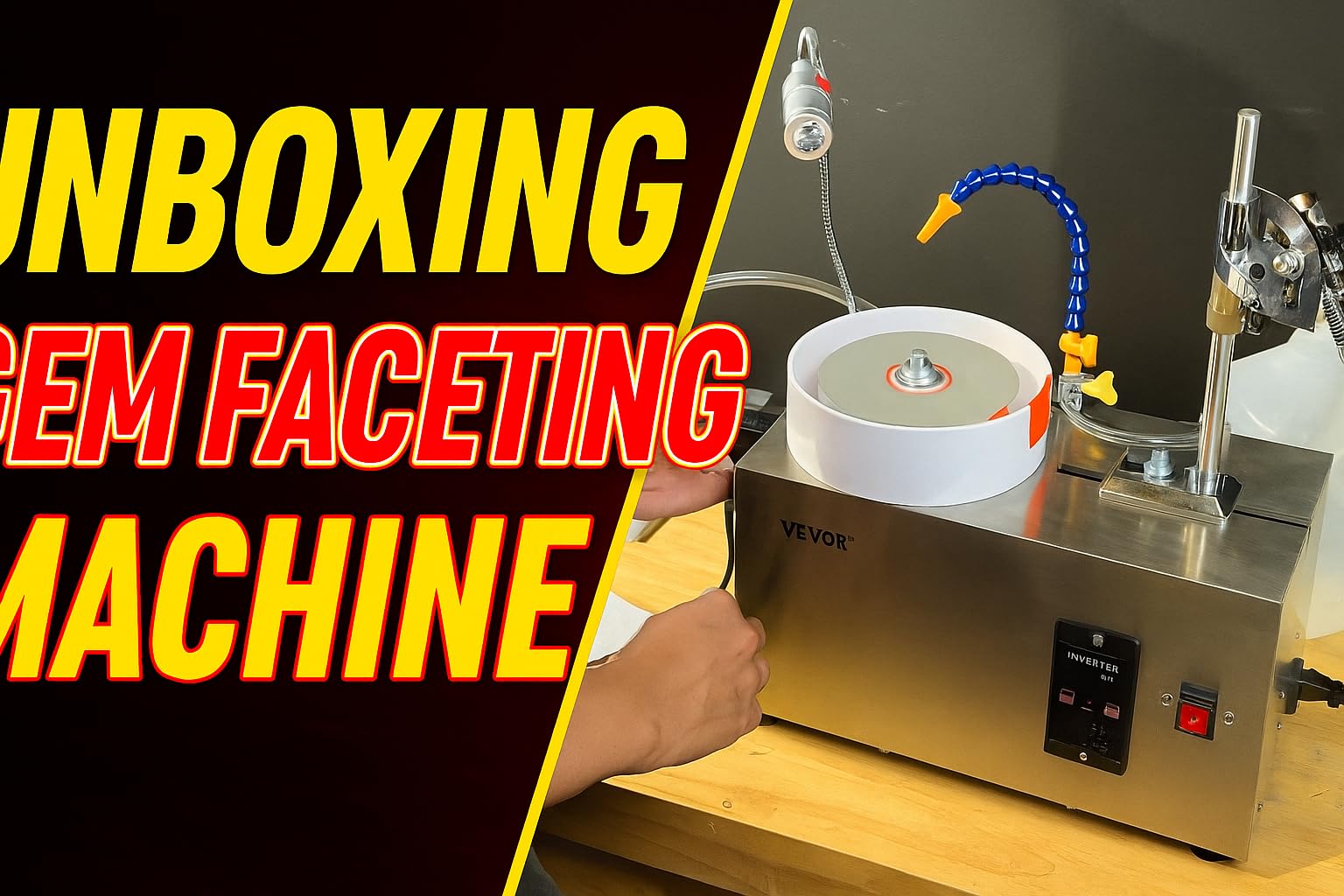 VEVOR Gem Faceting Machine, 180W Jade Grinding Polishing Machine 0-2980RPM Adjustable Rotating Speed, Rock Jewel Angle Polisher with Precise Mechanical Manipulator & Scale Gem Jade Stone Crystal customer photo 1