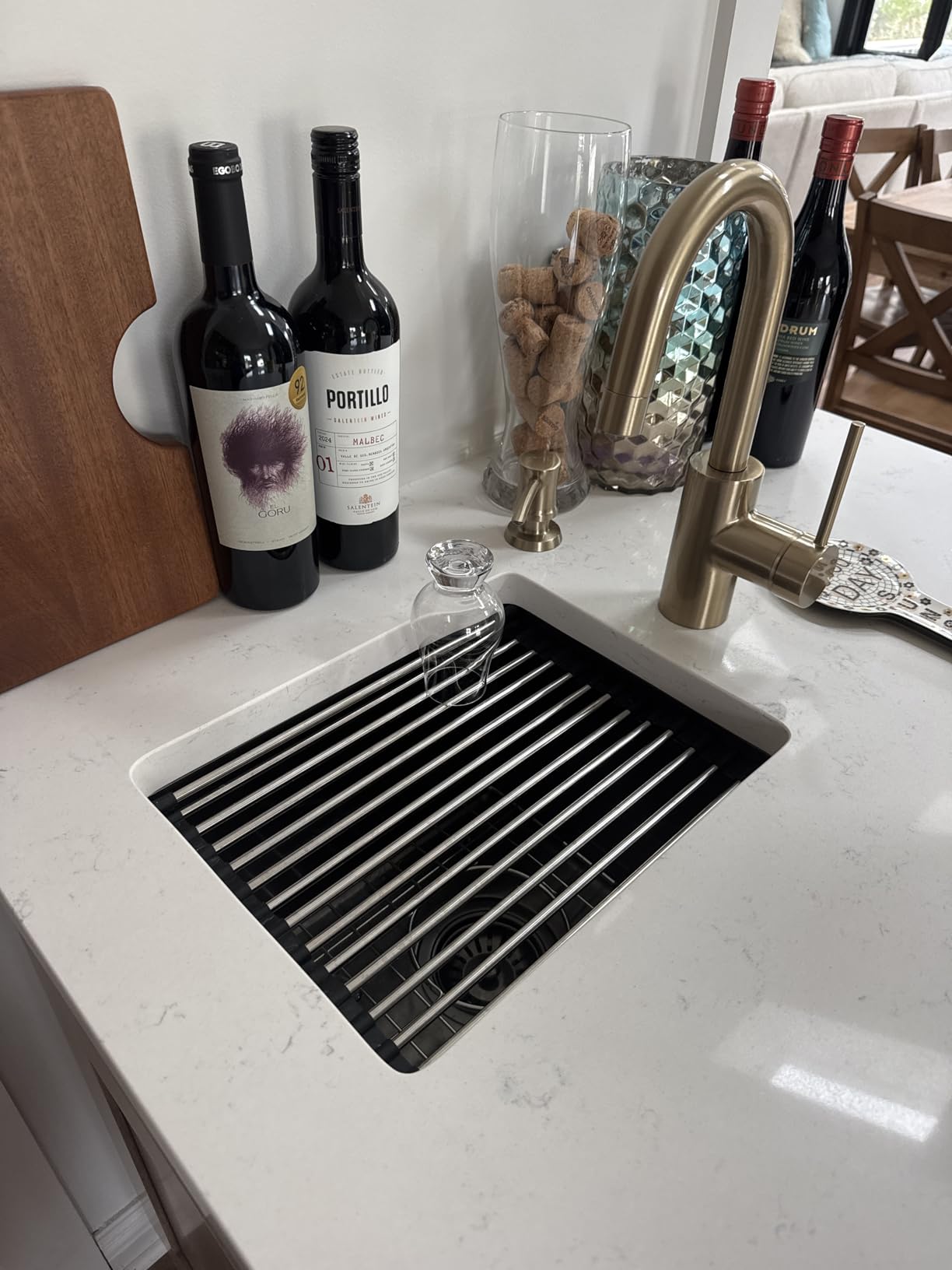 12 Inch Undermount Bar Sink Workstation, BoomHoze 12 x 15 Stainless Steel Wet Bar Kitchen Prep Single Bowl 16 Gauge Small Kitchen Sink with Cutting Board and Assembly customer photo 1