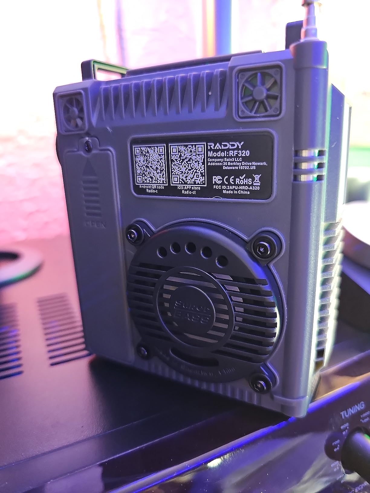 Raddy RF320 APP Control Shortwave Radio, AIR/FM/AM/VHF/SW/WB Receiver, Portable Radio Rechargeable w/ 9.85 Ft Wire Antenna (Black) customer photo 1