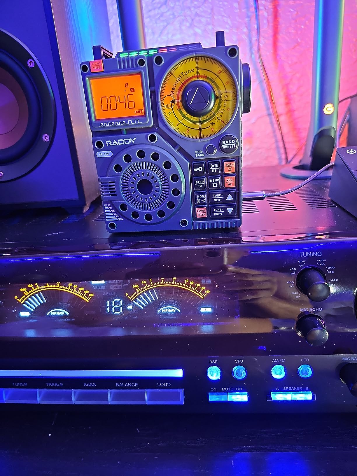 Raddy RF320 APP Control Shortwave Radio, AIR/FM/AM/VHF/SW/WB Receiver, Portable Radio Rechargeable w/ 9.85 Ft Wire Antenna (Black) customer photo 2