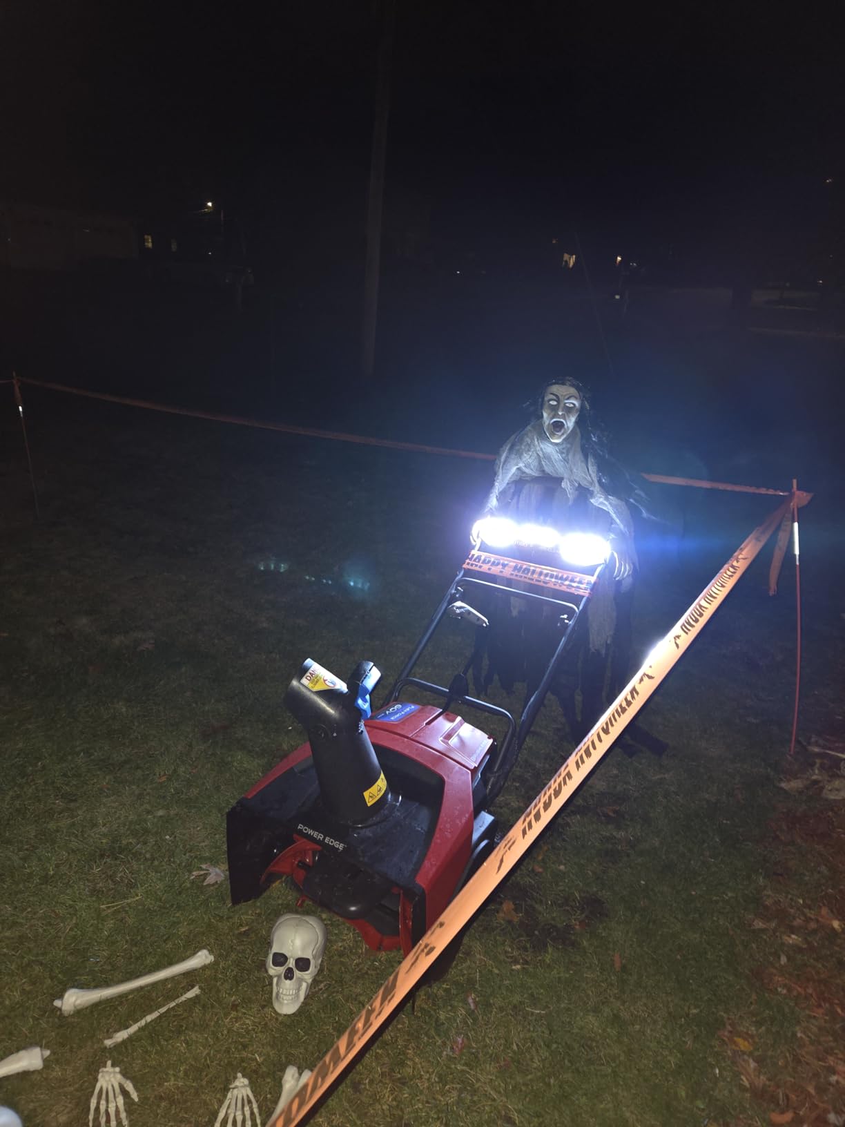 JOYIN Halloween Zombie Decorations Outdoor, Halloween Groundbreaker Outside Decor, Hanging Zombie Prop with Green Face and Lighted Eyes for Graveyard, Haunted House, Lawn, Yard, Indoor Decor customer photo 1