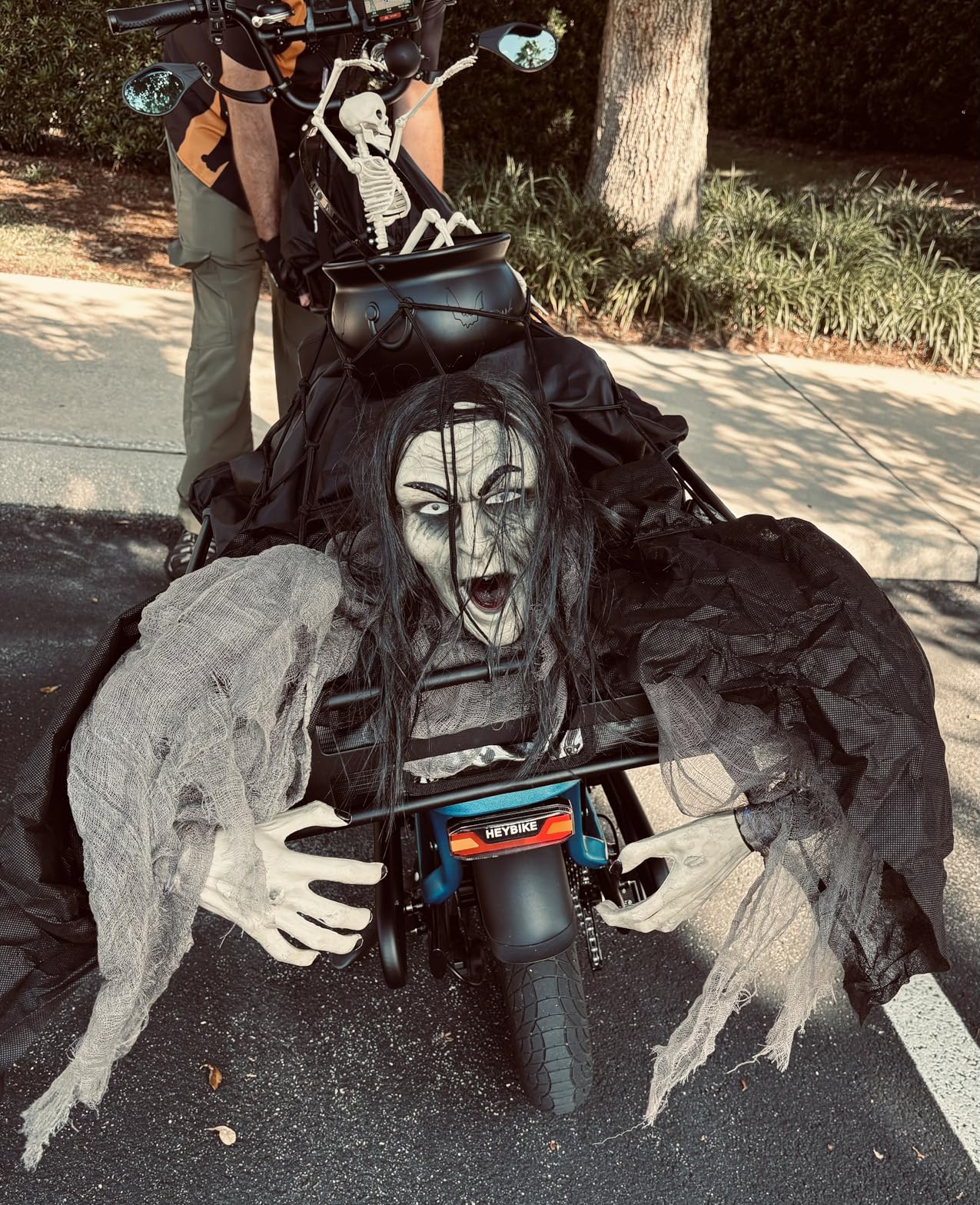 JOYIN Halloween Zombie Decorations Outdoor, Halloween Groundbreaker Outside Decor, Hanging Zombie Prop with Green Face and Lighted Eyes for Graveyard, Haunted House, Lawn, Yard, Indoor Decor customer photo 2