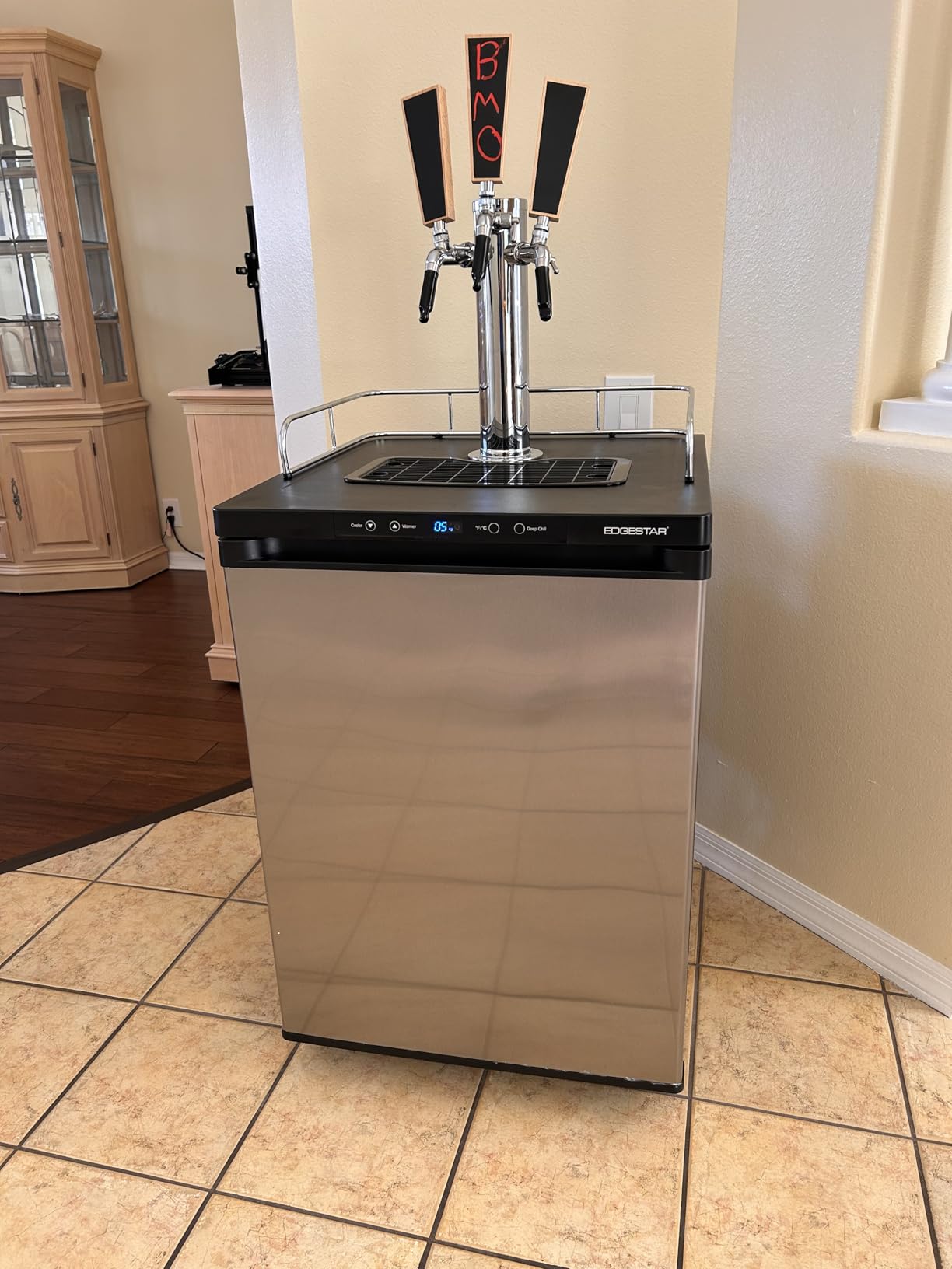 TMCRAFT Triple Faucet Draft Beer Tower Dispenser, Polished Stainless Steel Beer Tower Kit with Pre-Assembled Tubing and Self-Closing Faucet Shanks customer photo 1