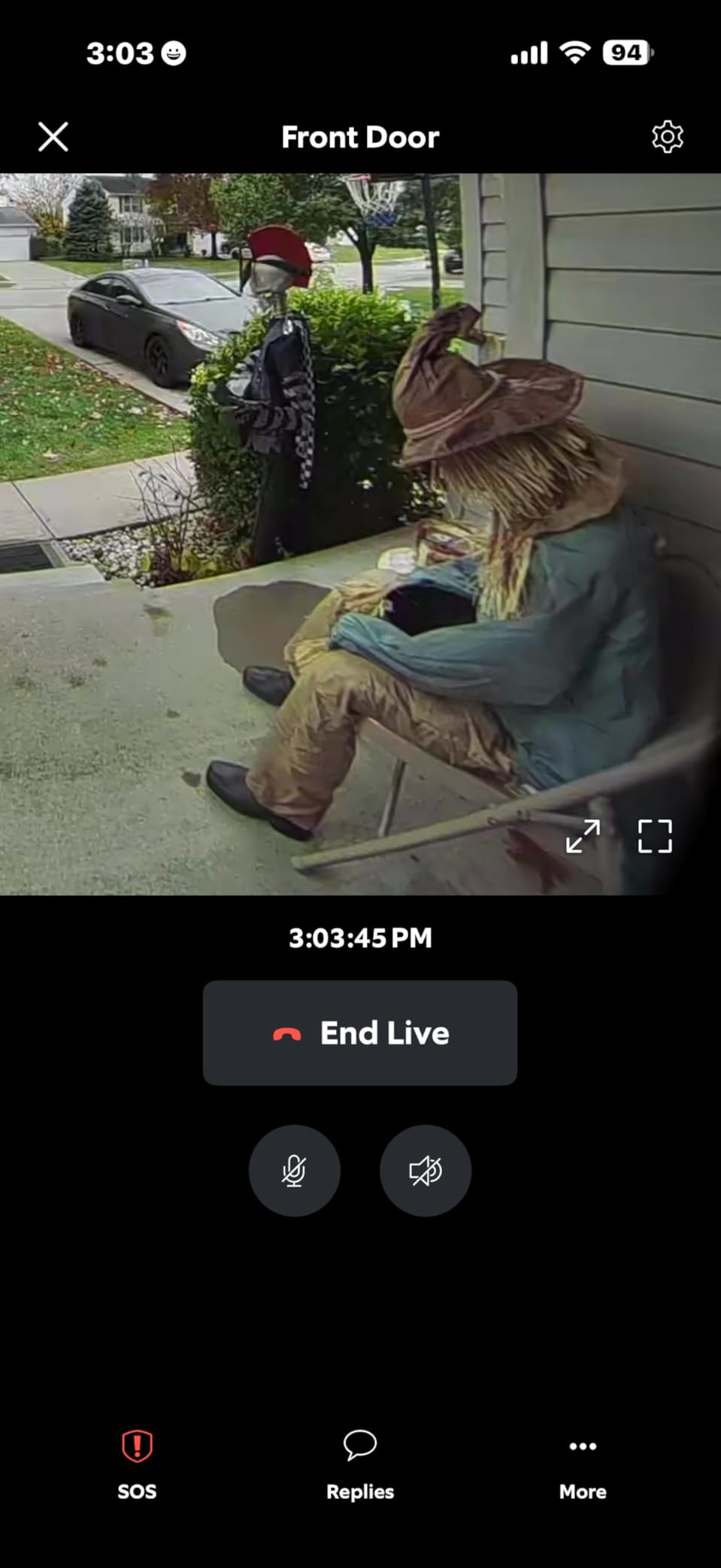 Spirit Halloween 4 Ft 6 In Scary Sitting Scarecrow Animatronic, Multicolor customer photo 1