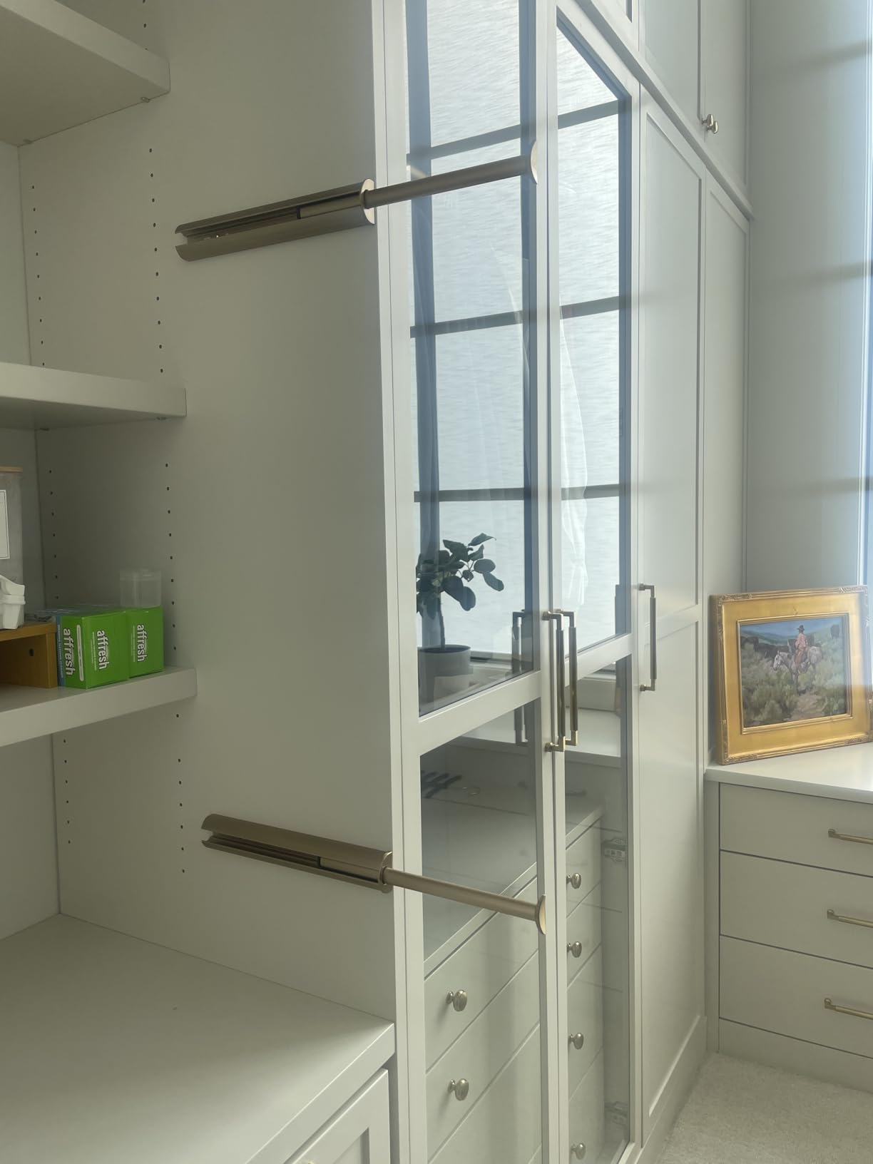 TAG Hardware Premium 11 3/4 Inch Long Pullout Closet Wardrobe Valet Rod (Matte Gold) customer photo 1