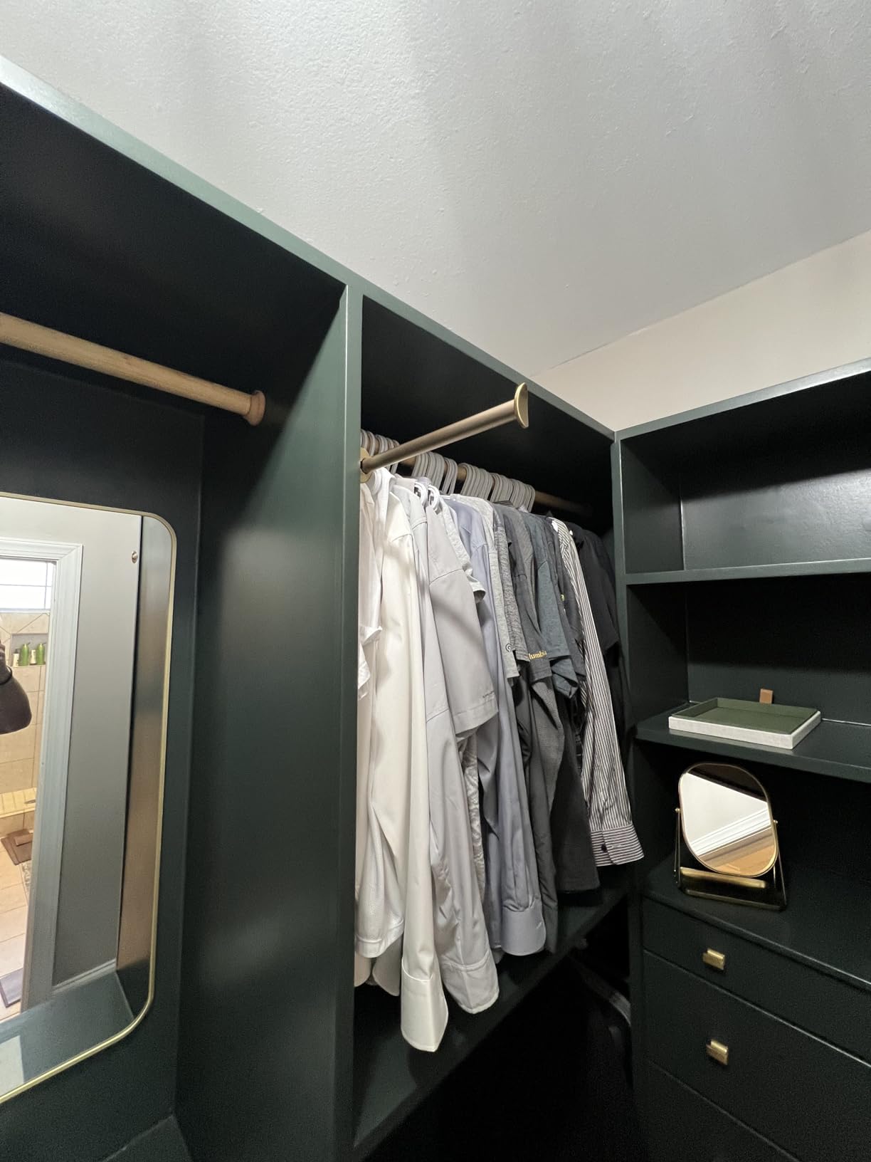 TAG Hardware Premium 14 1/8 Inch Long Expendible Pullout Closet Wardrobe Valet Rod (Matte Gold) customer photo 1