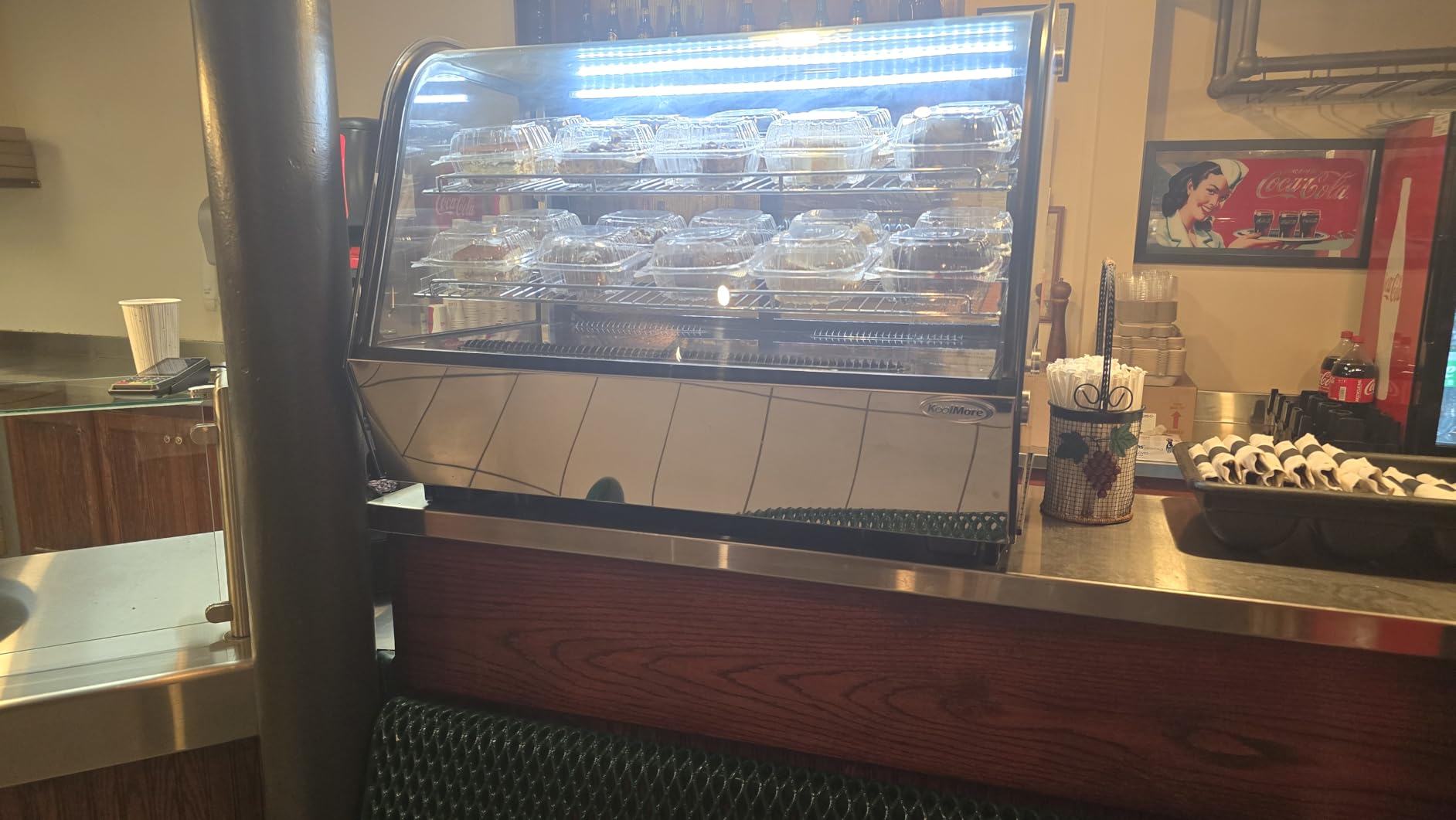 KoolMore 48 in. Refrigerated Bakery Display Case with Clear Glass Front, Sliding Rear Doors, LED Lighting, Adjustable Temperature, and Dual Shelving for Baked Goods in Black, 7 cu. ft. (CDC-7C-BK) customer photo 2