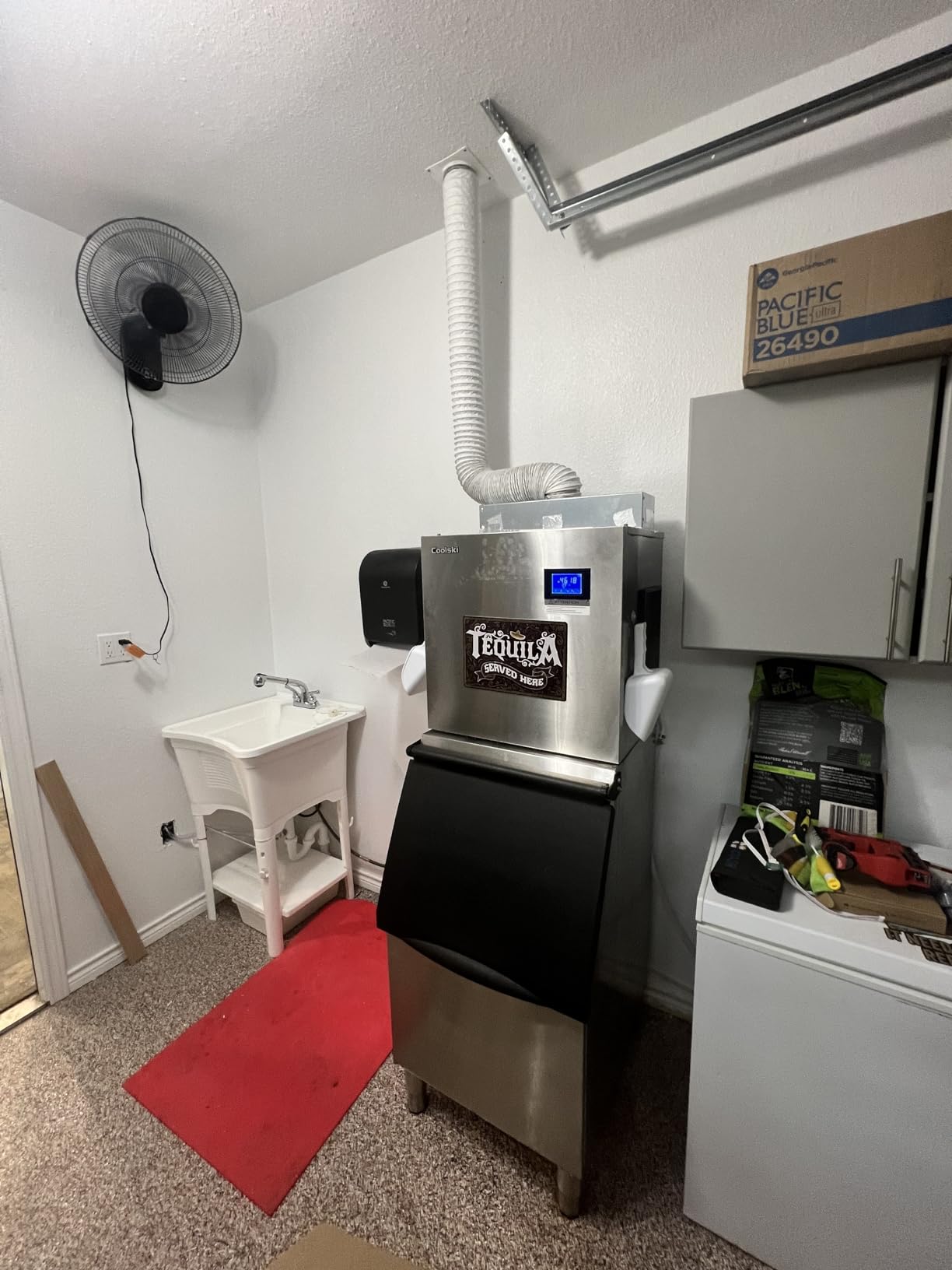 Coolski Commercial Ice Maker Machine 300-350LBS/24H, 22'' Air Cooled Commercial Ice Machine with Ice Bin, Modular Ice Machine for Restaurants Clear Ice Cubes/Stainless Steel Construction/ETL Approved customer photo 1
