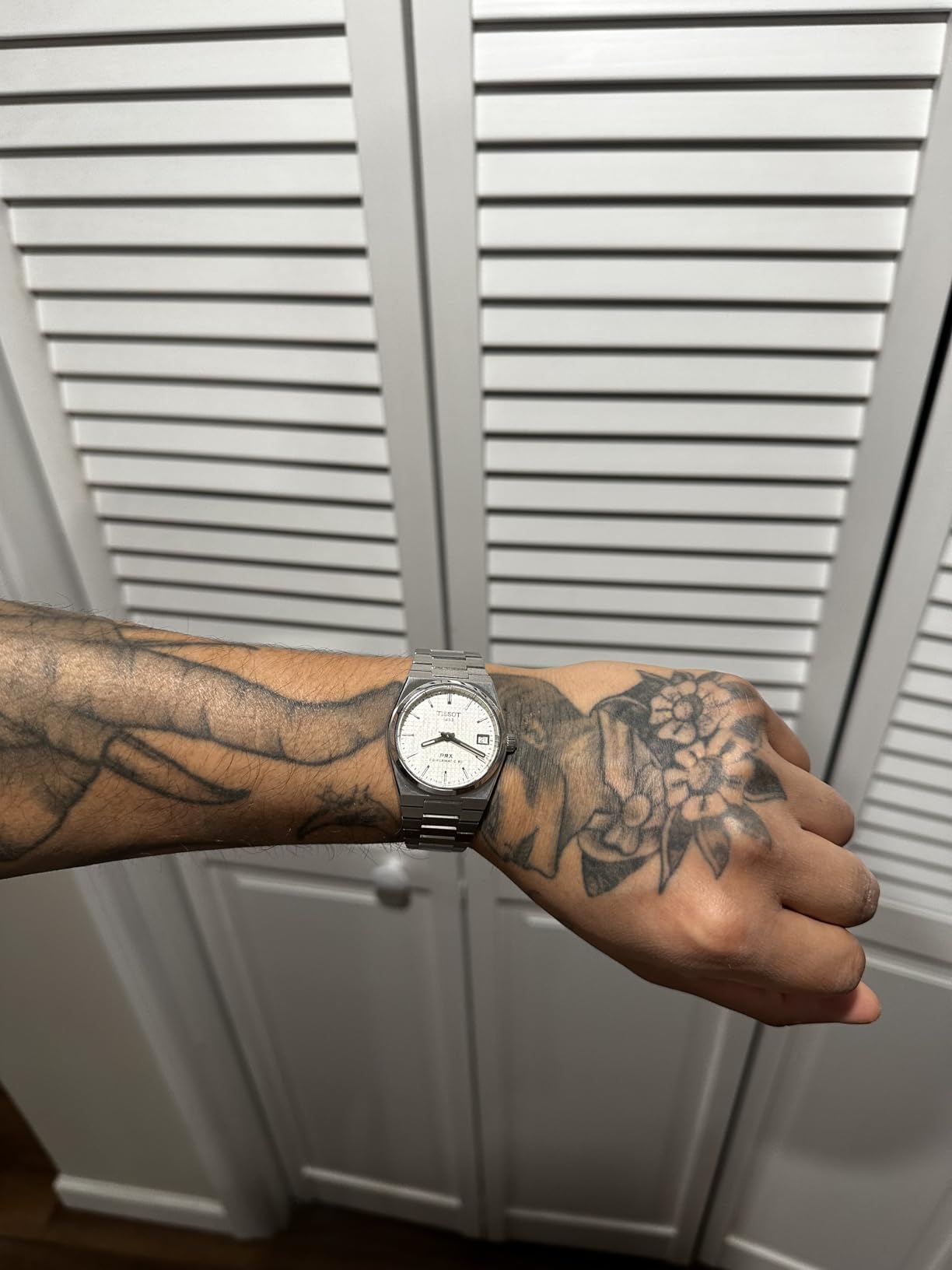 PRX Swiss Automatic Unisex Watch, Mother of Pearl Dial, Stainless Steel, 35 mm Case, T1372071111100 customer photo 2