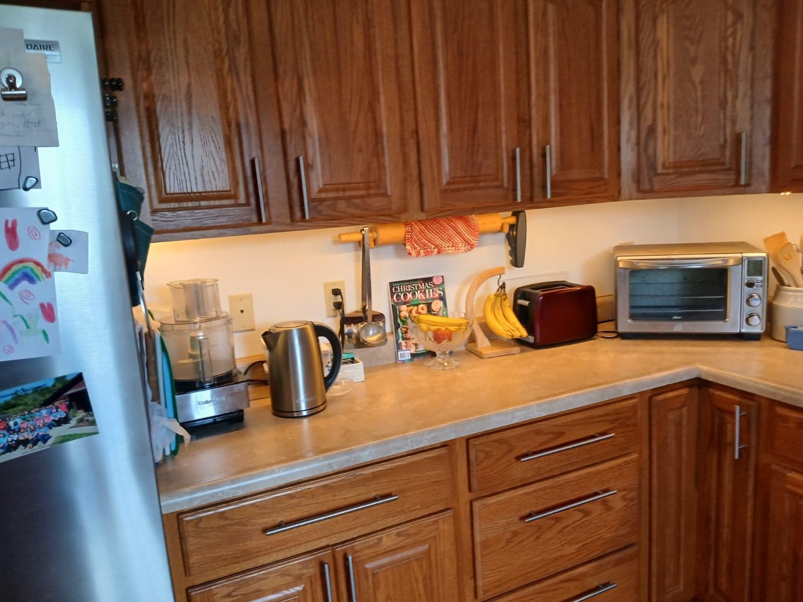 LAFULIT 8 PCS RGB Under Cabinet Lights Kit, App and Remote Control Led Strip Lights, Music Sync Color Changing Led Lights, Plug in Light for Cabinet, Counter, Shelf, Bookcase, 13ft customer photo 1