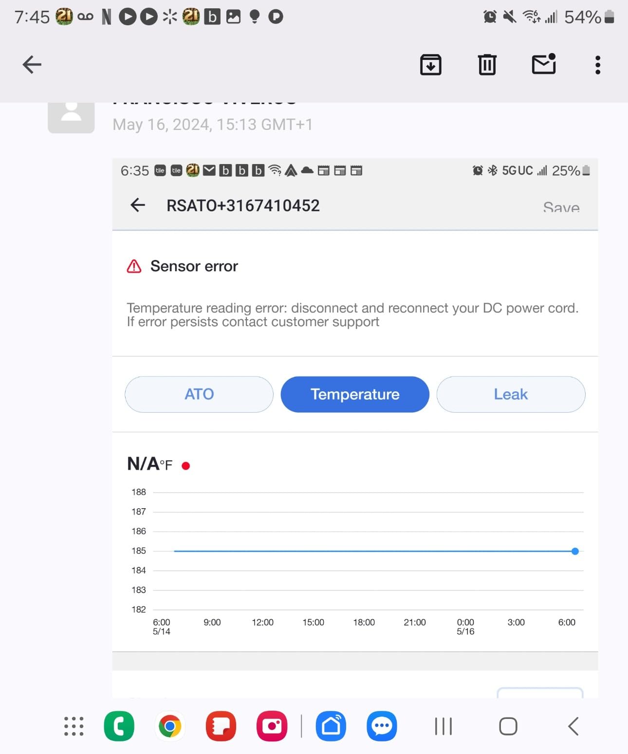 Red Sea 3-in-1 ReefATO + ATO Auto Top Off System for Aquarium | Water On Floor Alarm | App Controlled with Fish Tank Temperature Probe customer photo 2