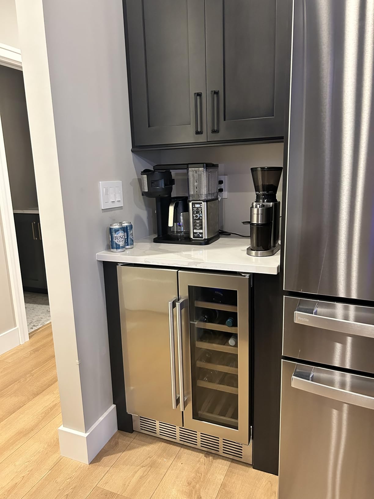 Wine Fridge Freestanding,173 Bottles 24 Inch Wine Cooler Refrigerator, Tall Wine Fridge with Compressor Low Noise Fast Cooling, Wine Cellar with Upgraded Door Handle Sliding Rail Shelves customer photo 2